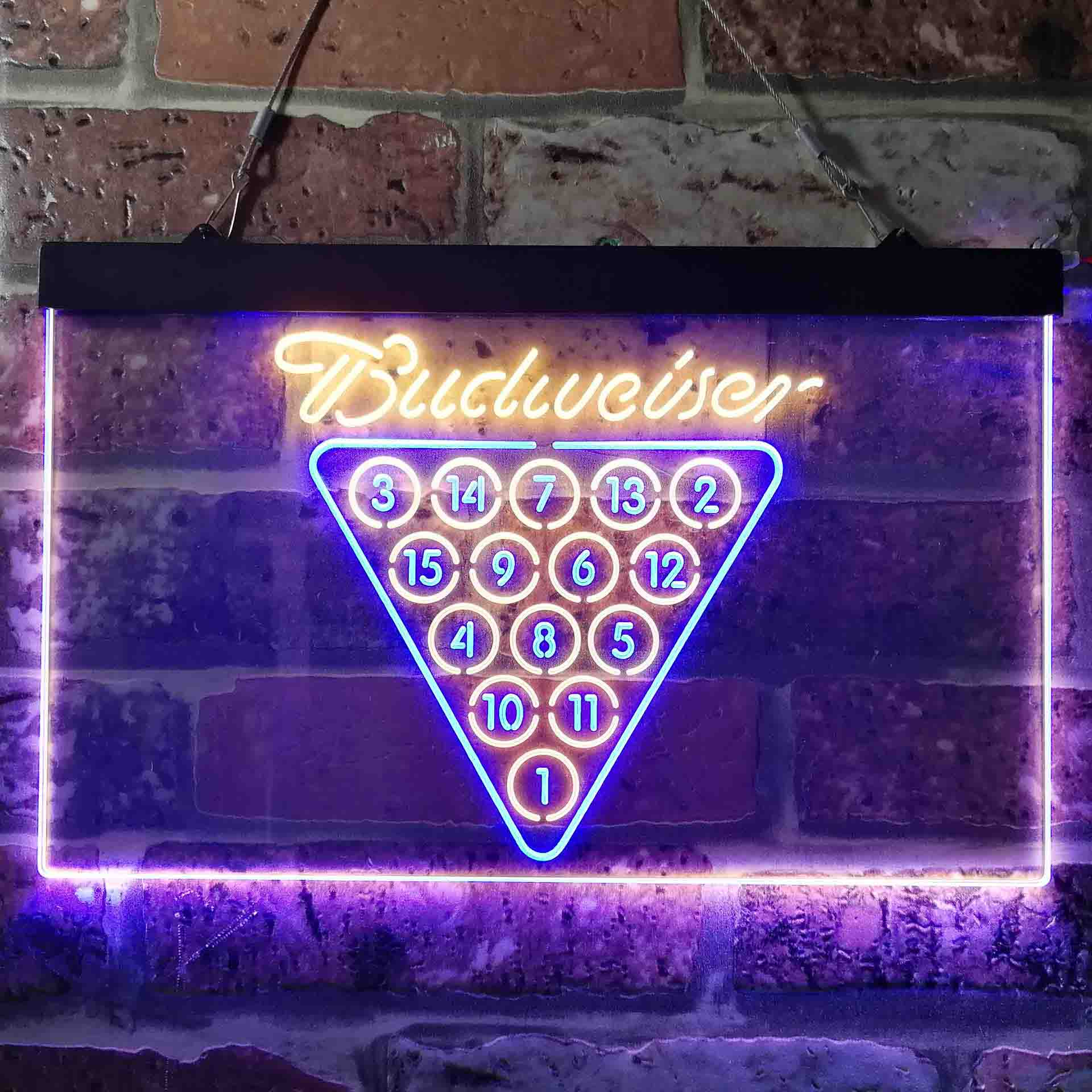 Budweiser Pool Room Man Cave Neon LED Sign