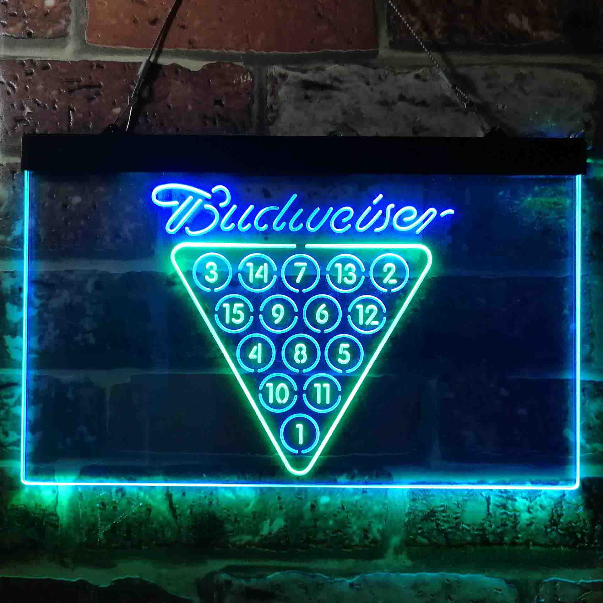 Budweiser Pool Room Man Cave Neon LED Sign