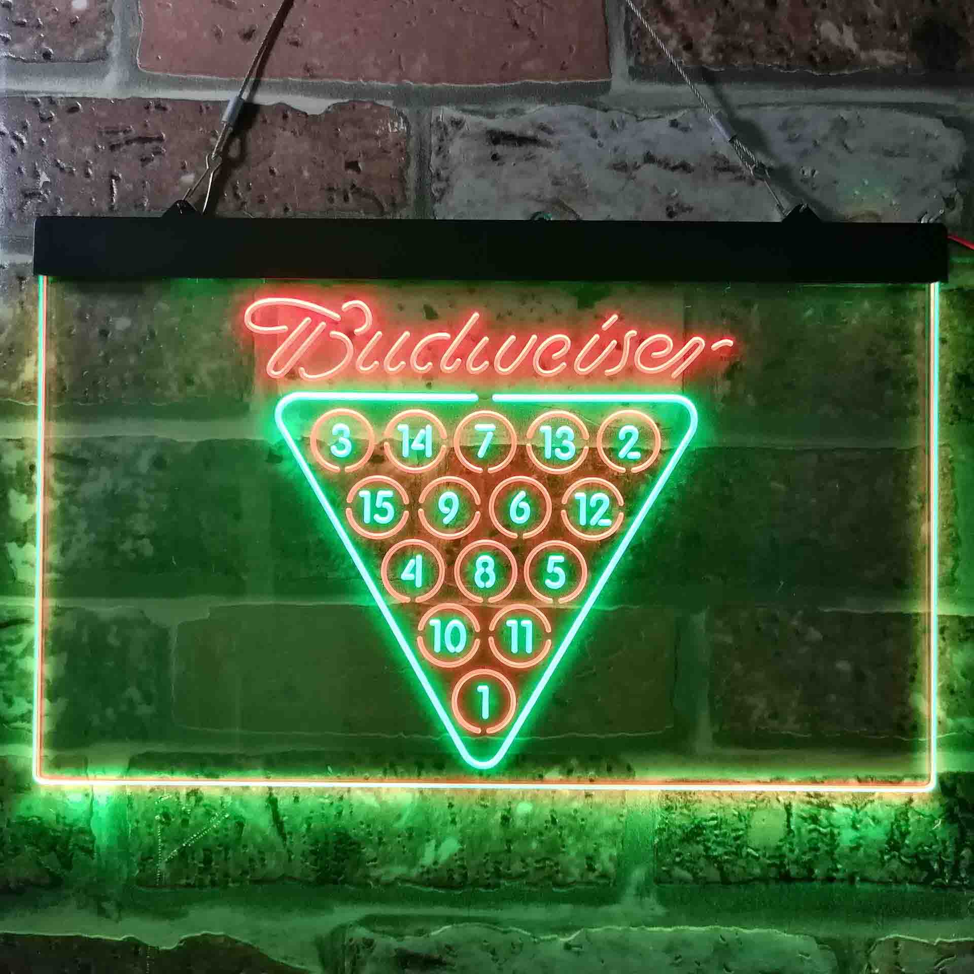 Budweiser Pool Room Man Cave Neon LED Sign