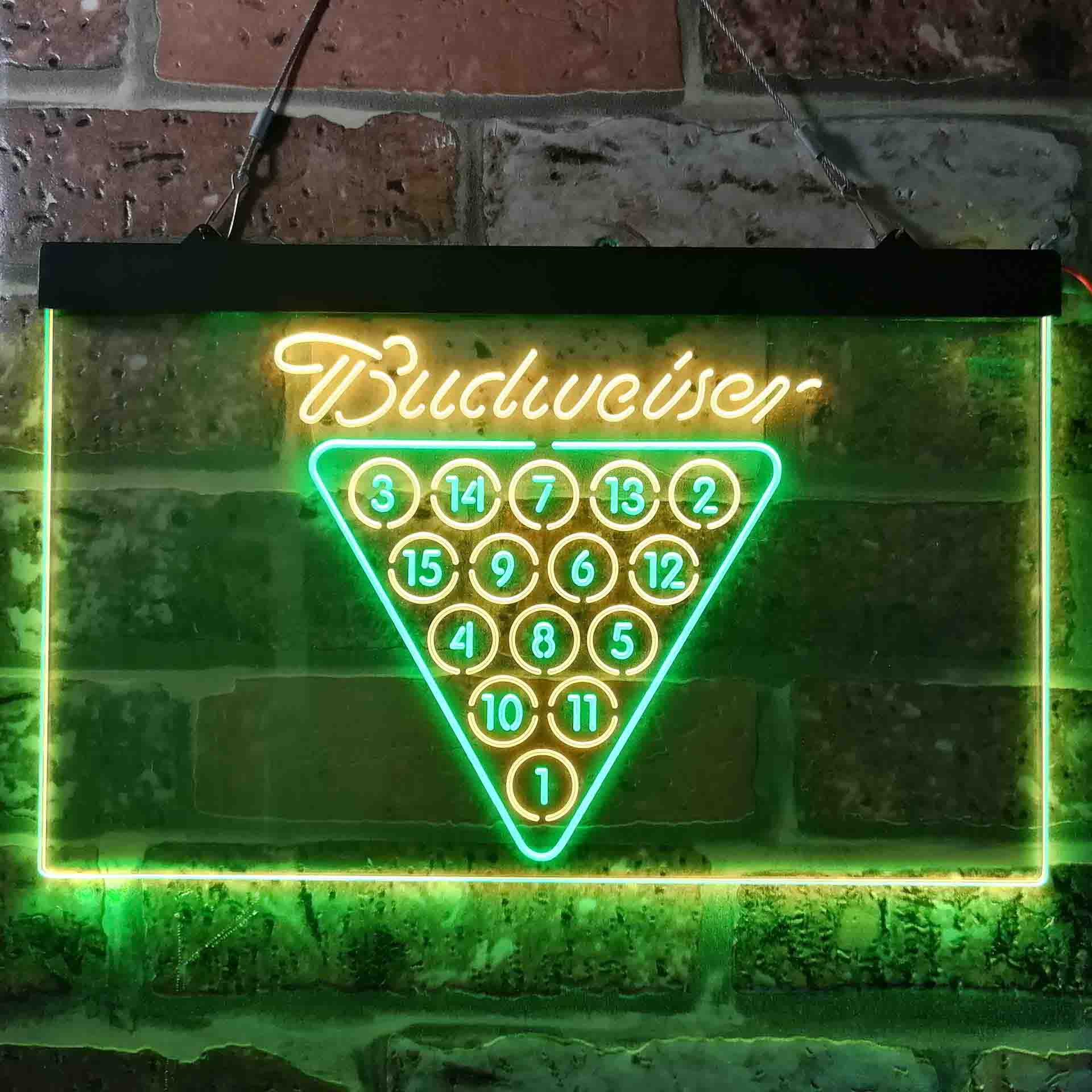 Budweiser Pool Room Man Cave Neon LED Sign