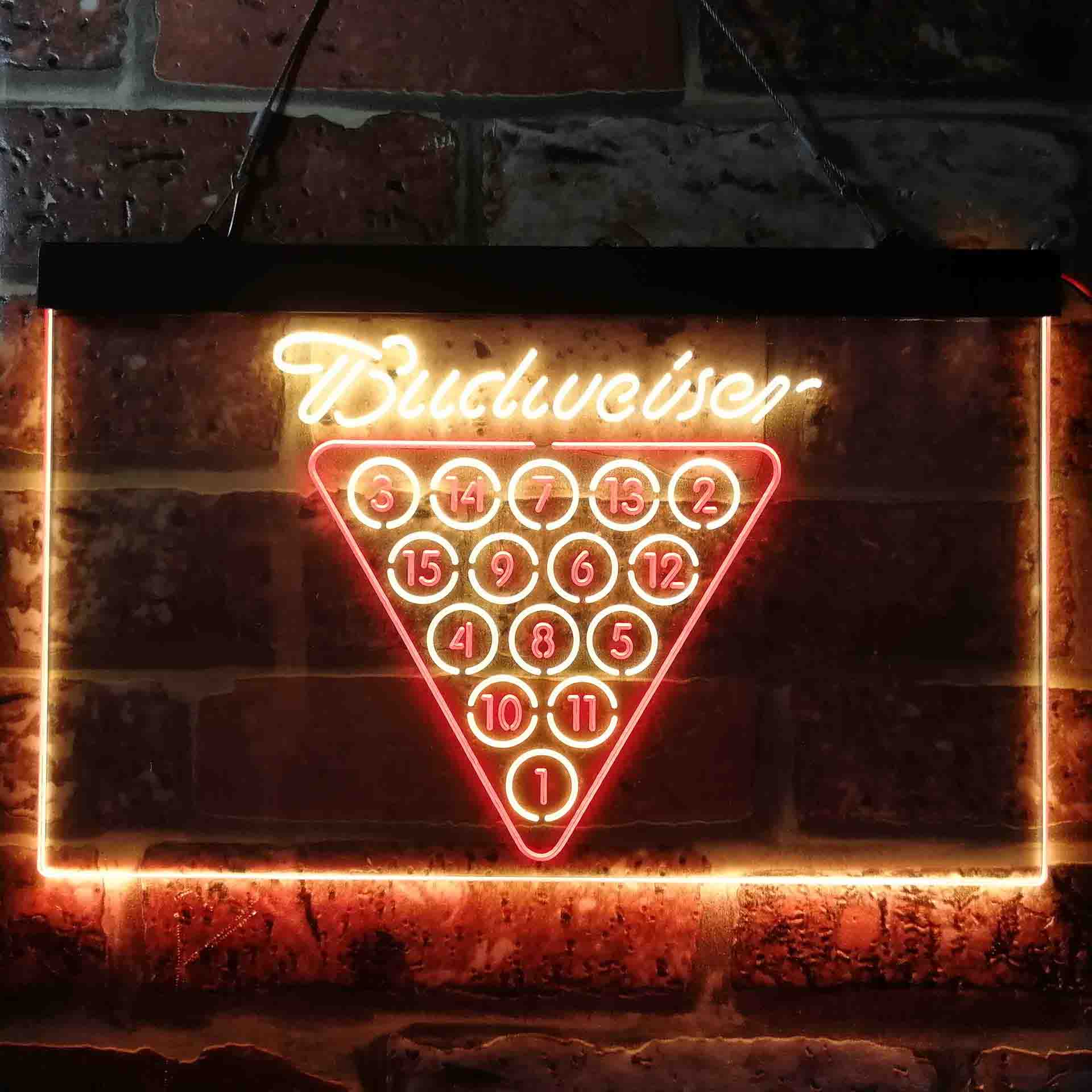 Budweiser Pool Room Man Cave Neon LED Sign