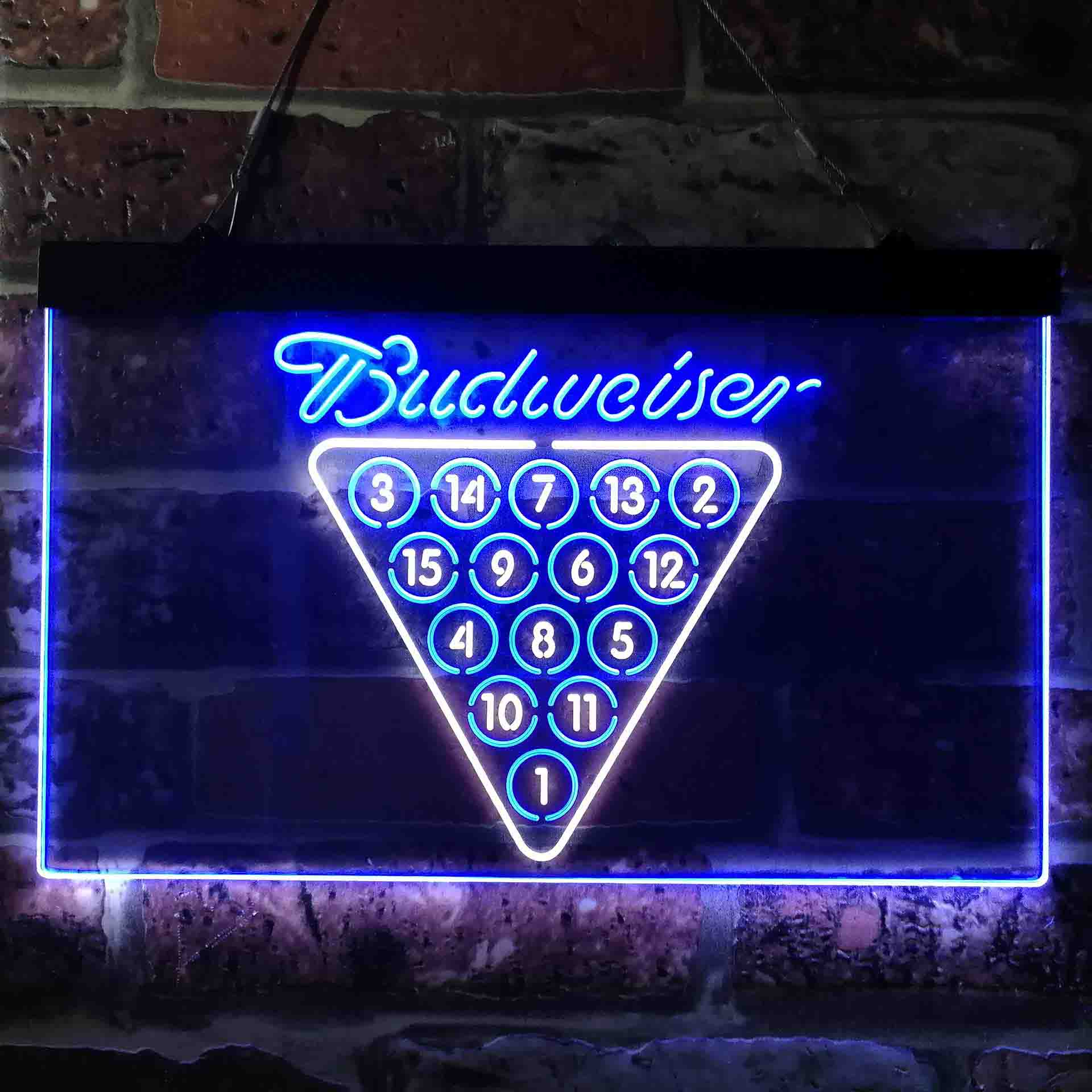 Budweiser Pool Room Man Cave Neon LED Sign