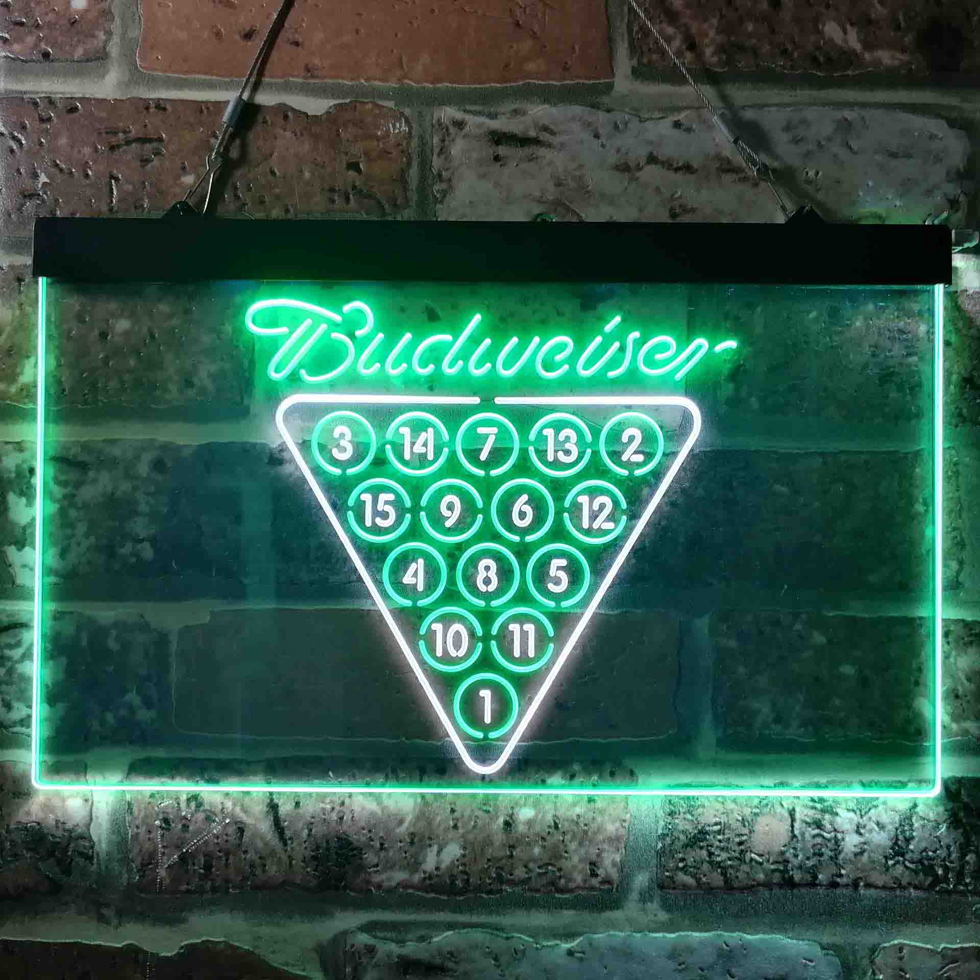 Budweiser Pool Room Man Cave Neon LED Sign