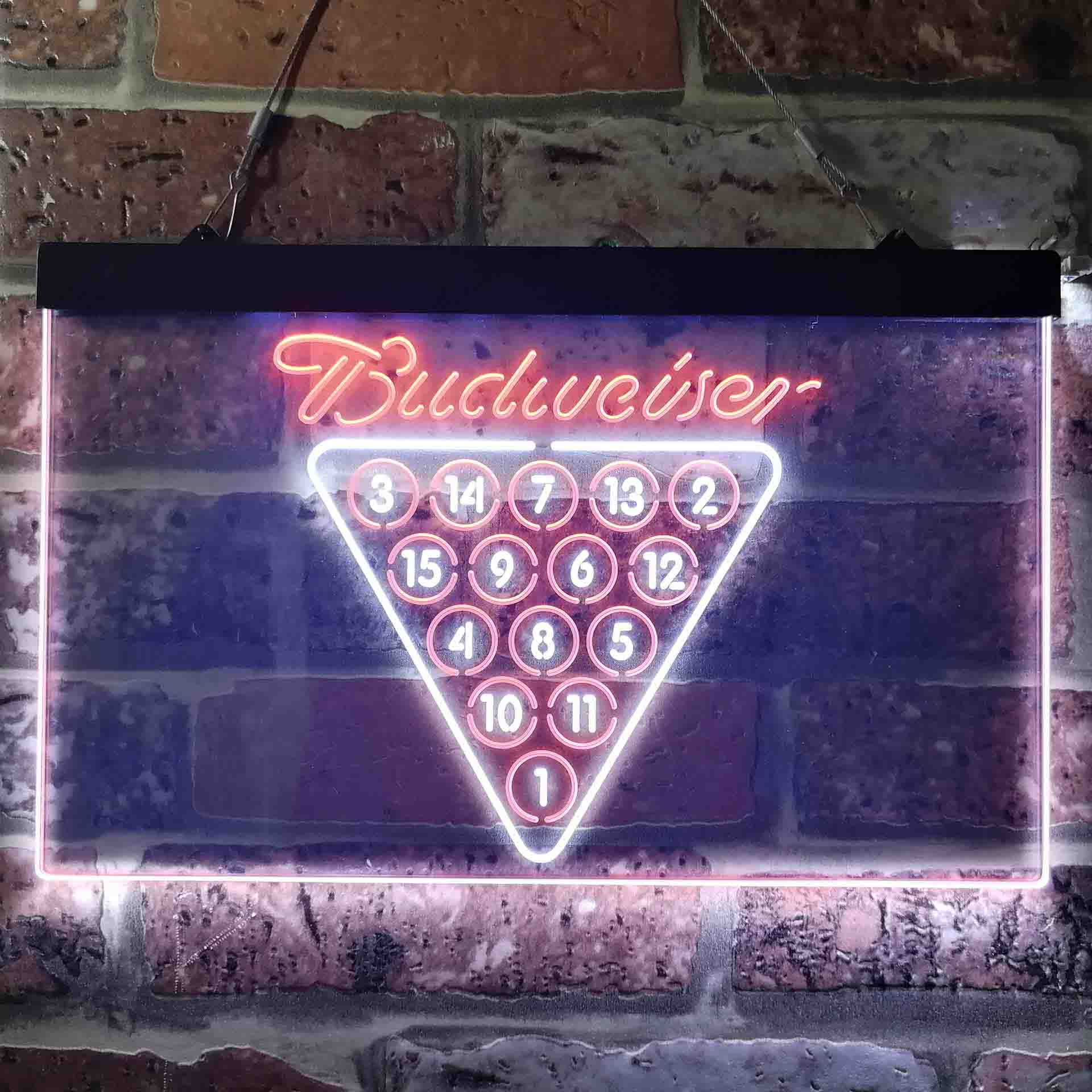 Budweiser Pool Room Man Cave Neon LED Sign