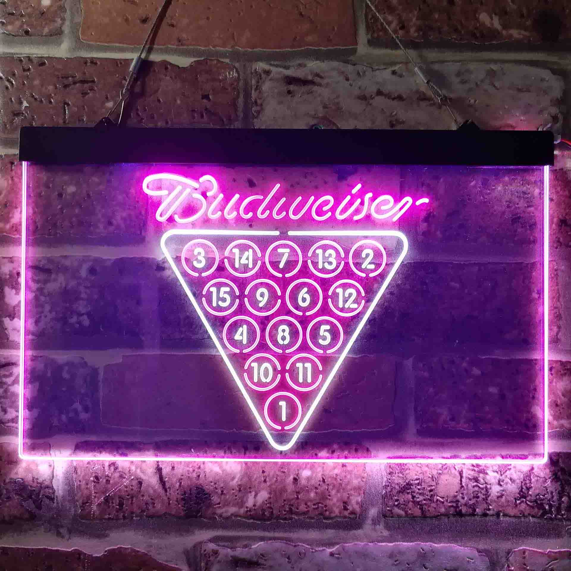 Budweiser Pool Room Man Cave Neon LED Sign