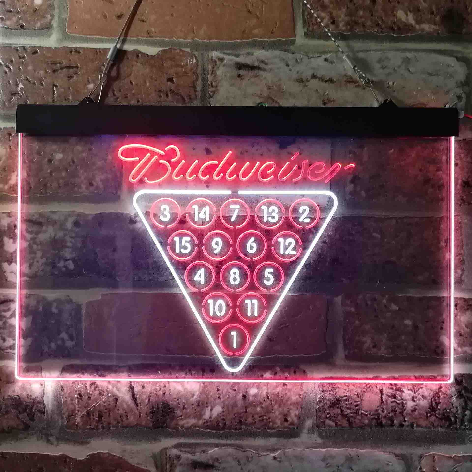 Budweiser Pool Room Man Cave Neon LED Sign