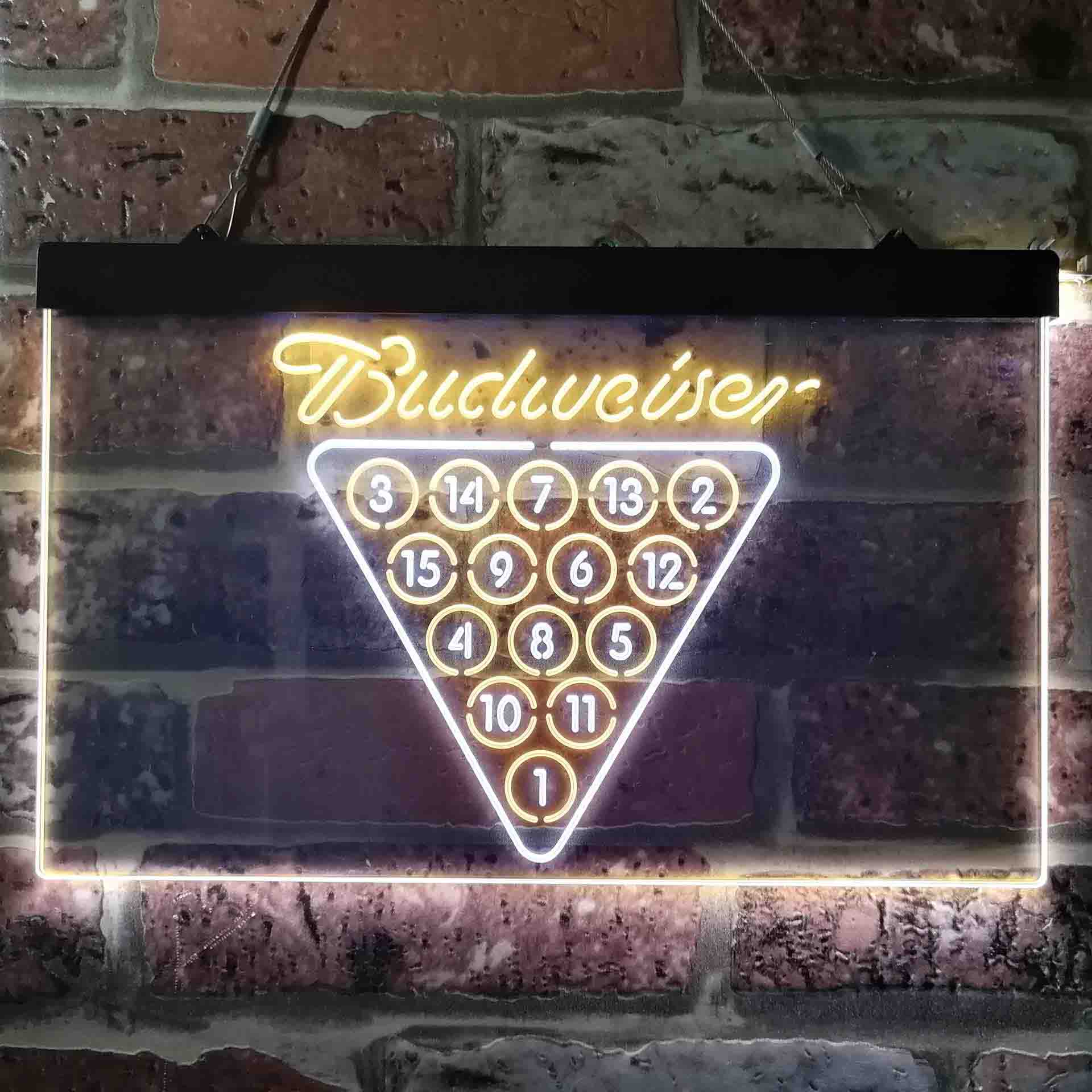 Budweiser Pool Room Man Cave Neon LED Sign