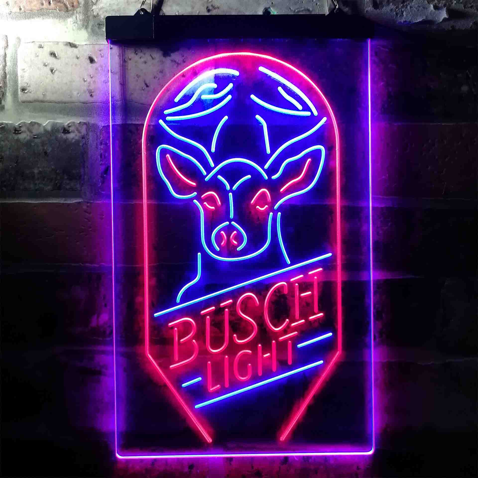 Busch Beer Deer Vertical Neon LED Sign