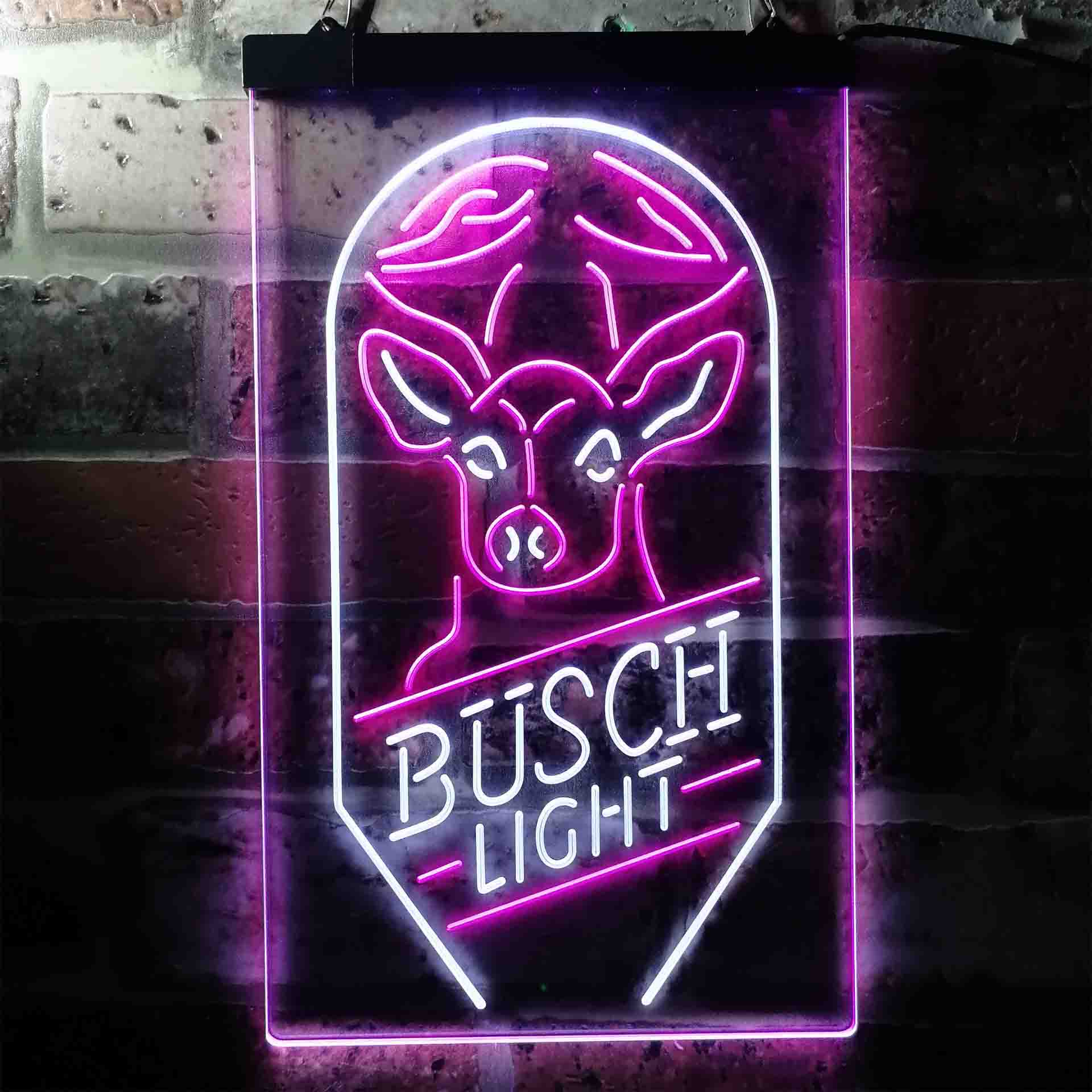 Busch Beer Deer Vertical Neon LED Sign