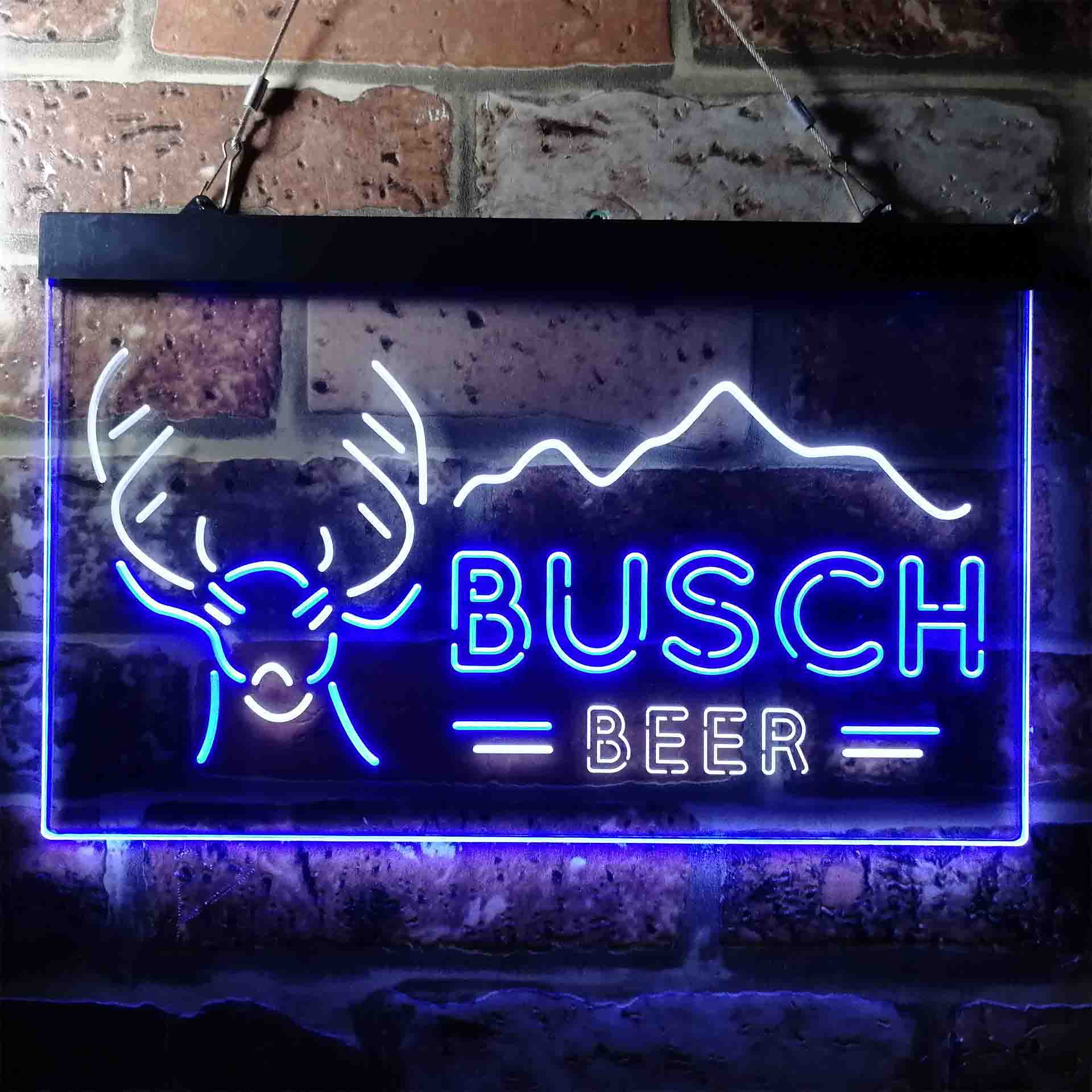 Busch Beer Deer Mountain Neon LED Sign