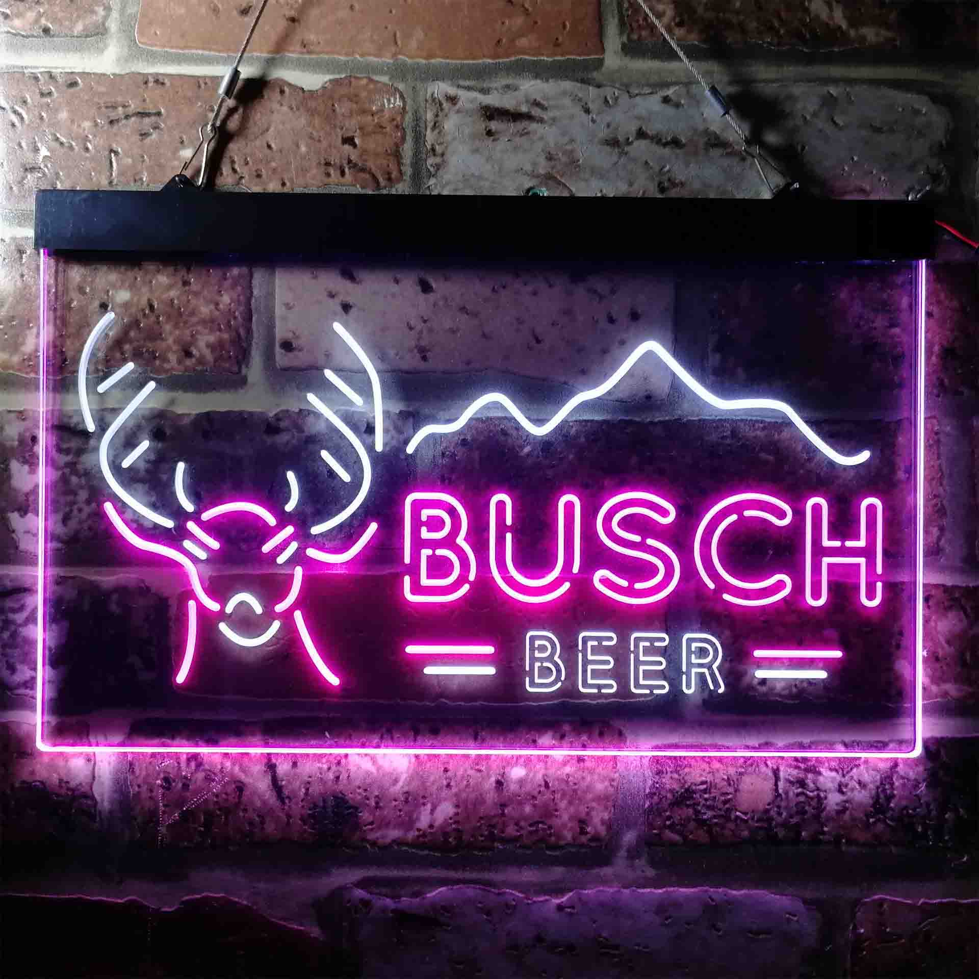 Busch Beer Deer Mountain Neon LED Sign