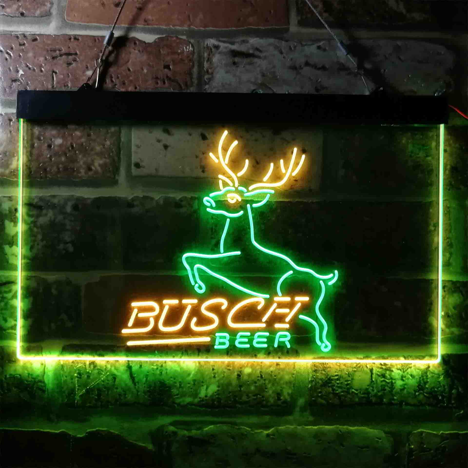 Busch Deer Jump Grassland Neon LED Sign