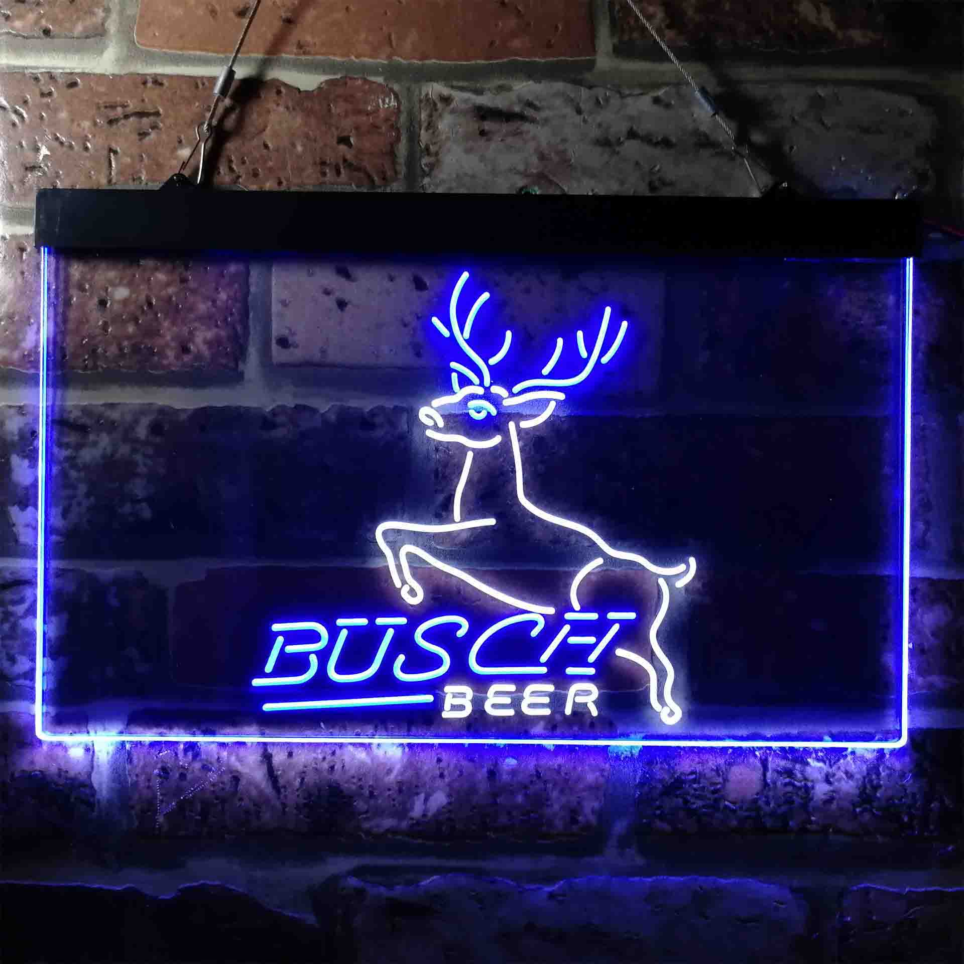 Busch Deer Jump Grassland Neon LED Sign