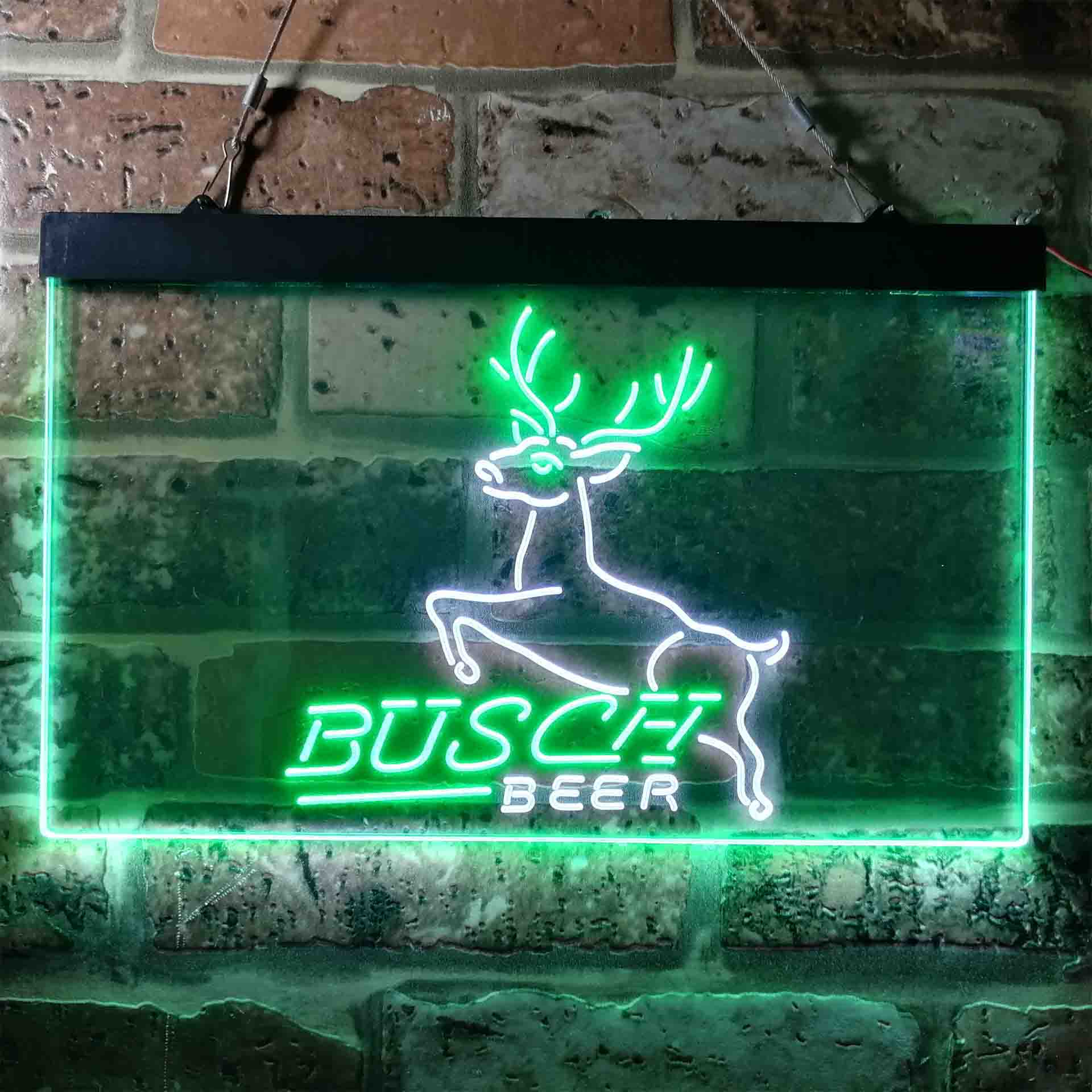 Busch Deer Jump Grassland Neon LED Sign