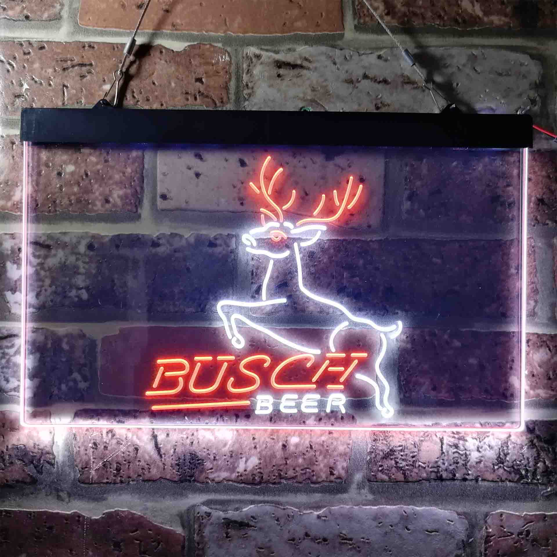 Busch Deer Jump Grassland Neon LED Sign