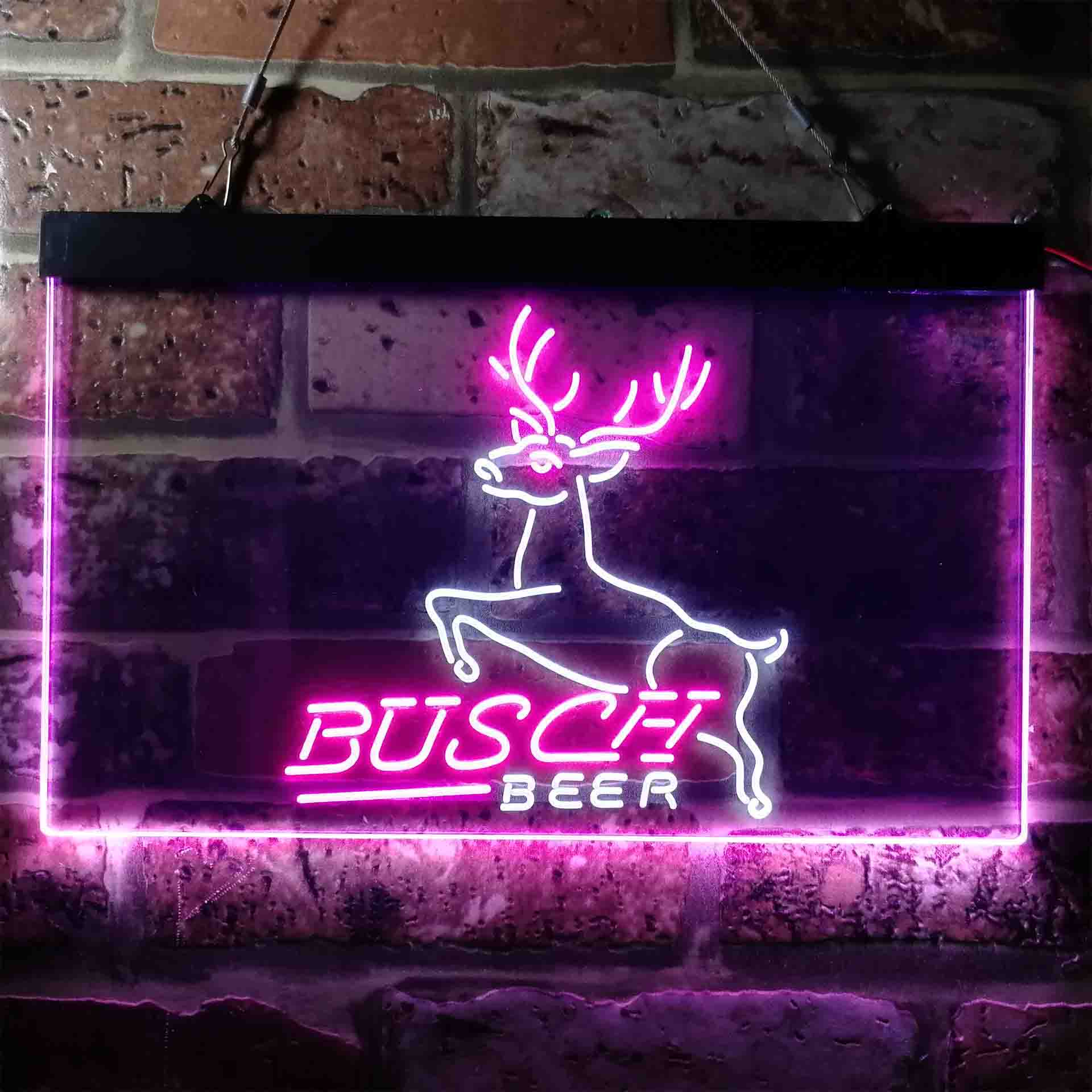 Busch Deer Jump Grassland Neon LED Sign