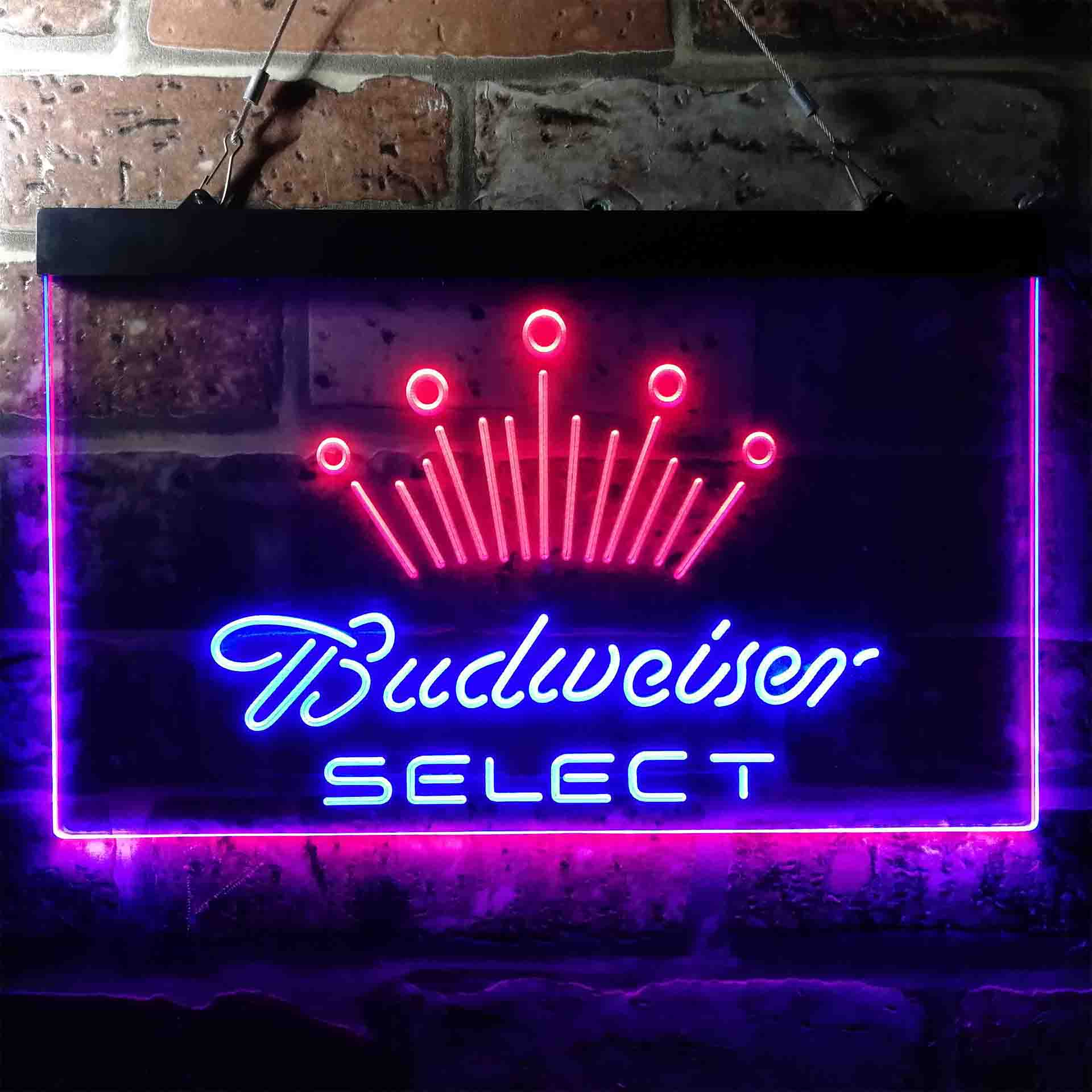 Budweiser Select Crown Classic Neon LED Sign