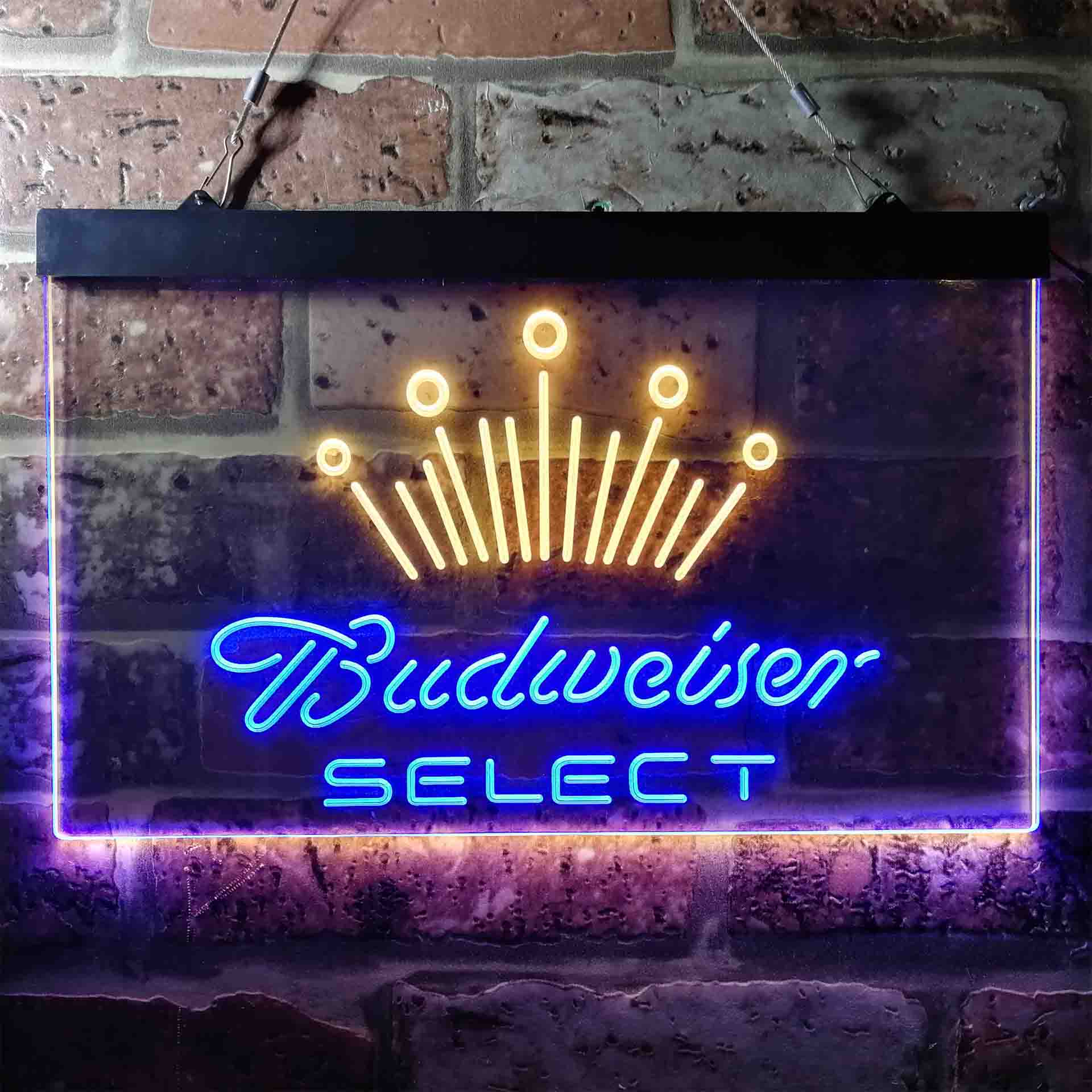 Budweiser Select Crown Classic Neon LED Sign