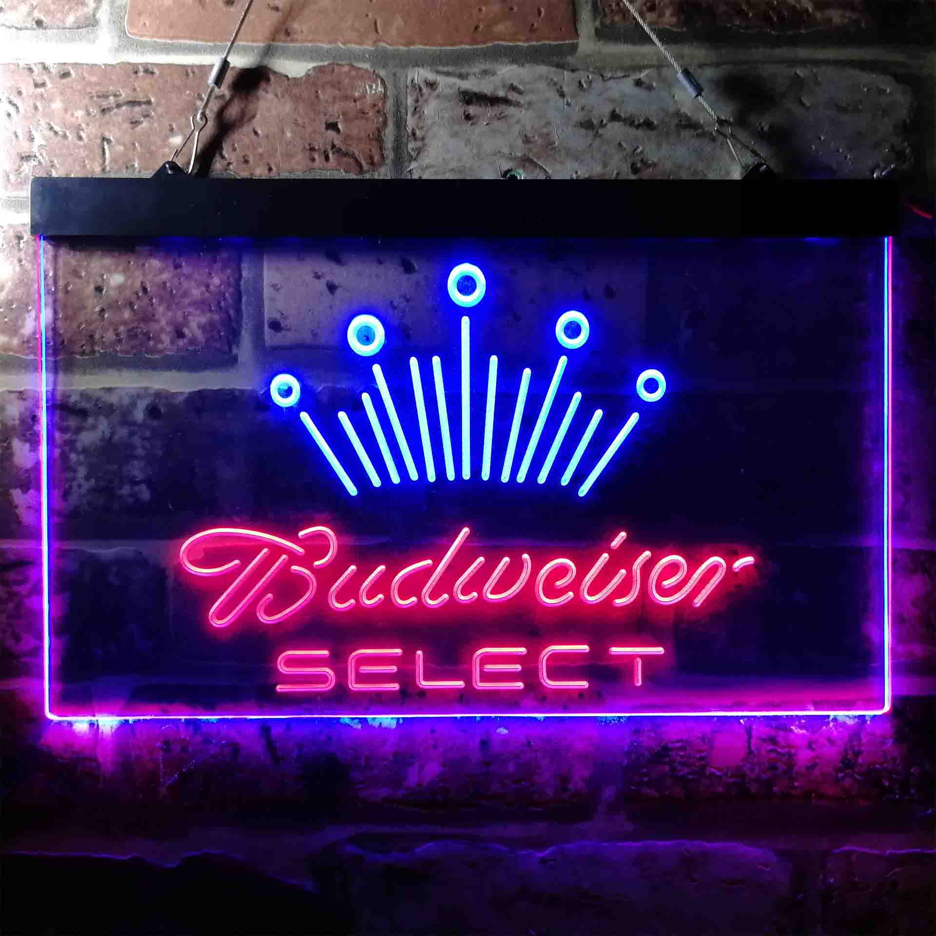 Budweiser Select Crown Classic Neon LED Sign