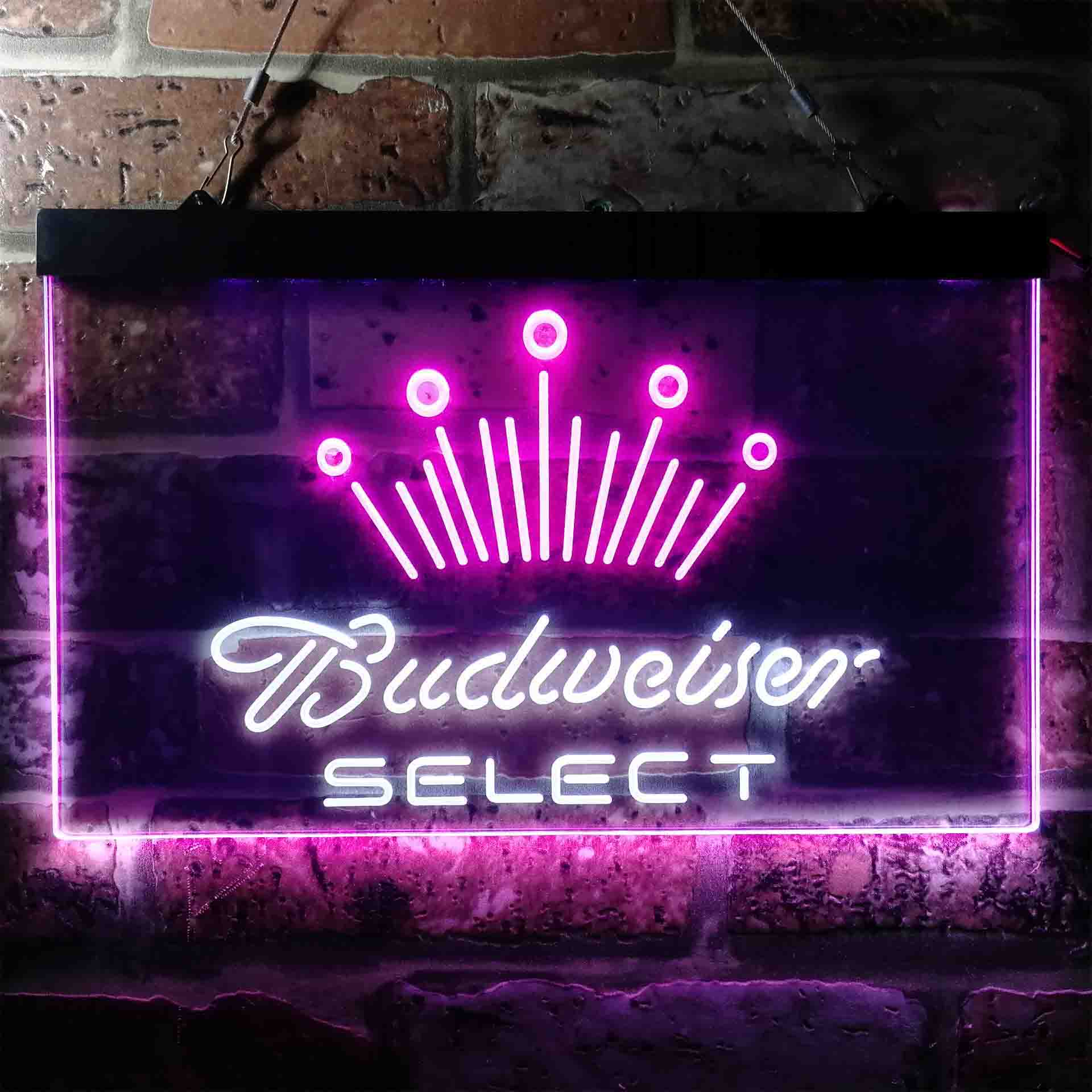 Budweiser Select Crown Classic Neon LED Sign