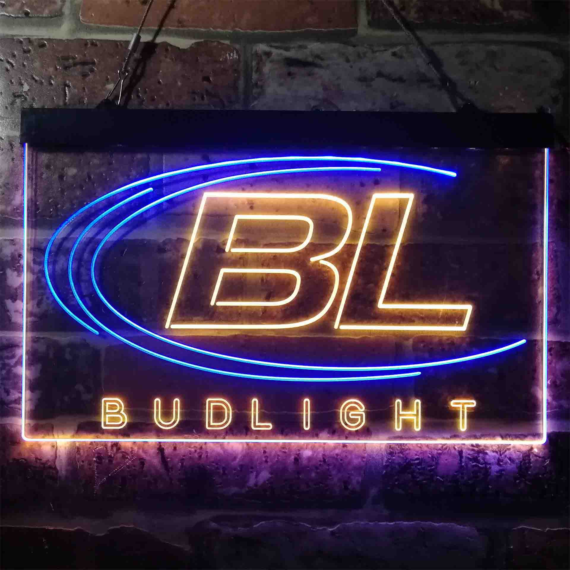 Bud Light Beer Shape Neon LED Sign
