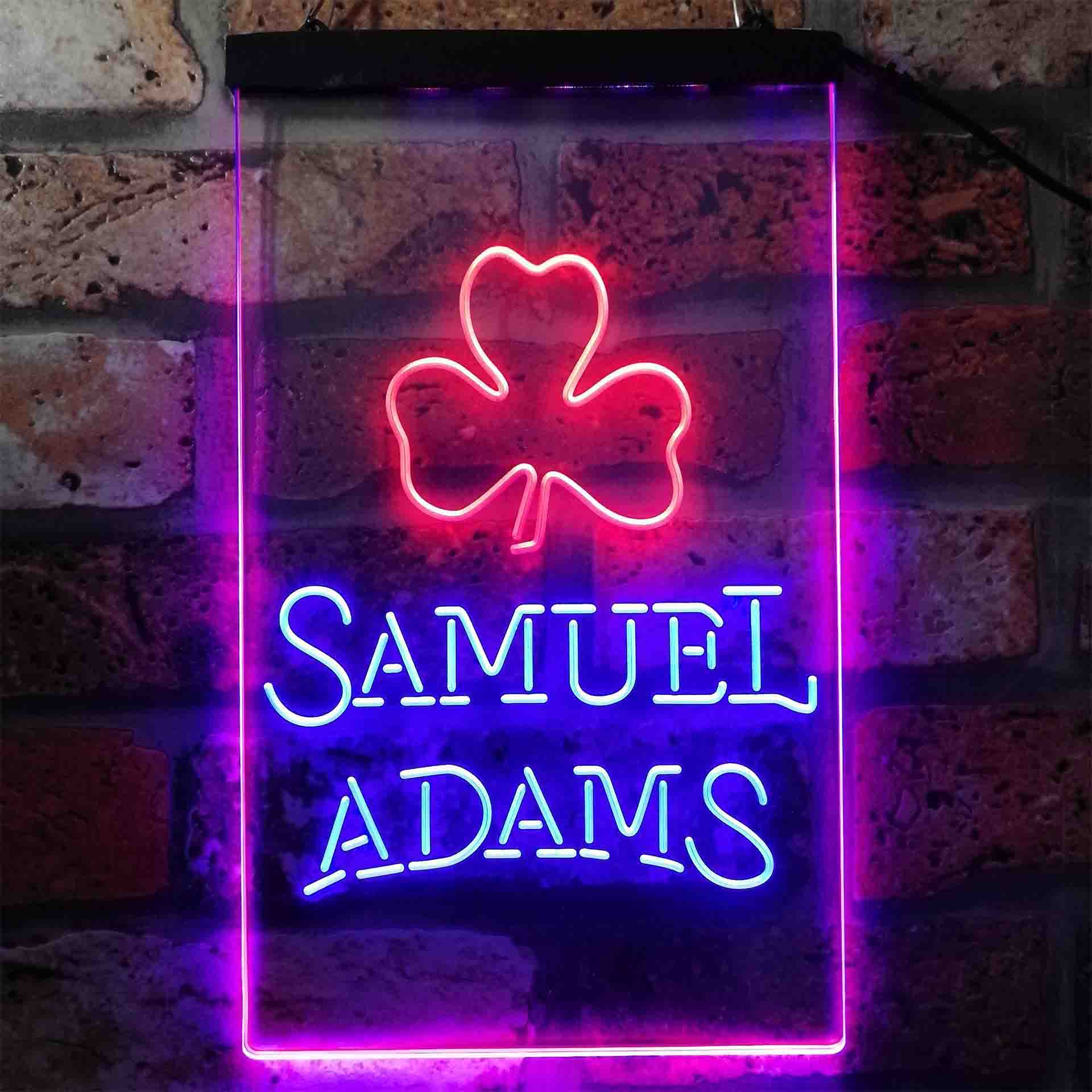 Samuel Adam Shamrock Neon LED Sign