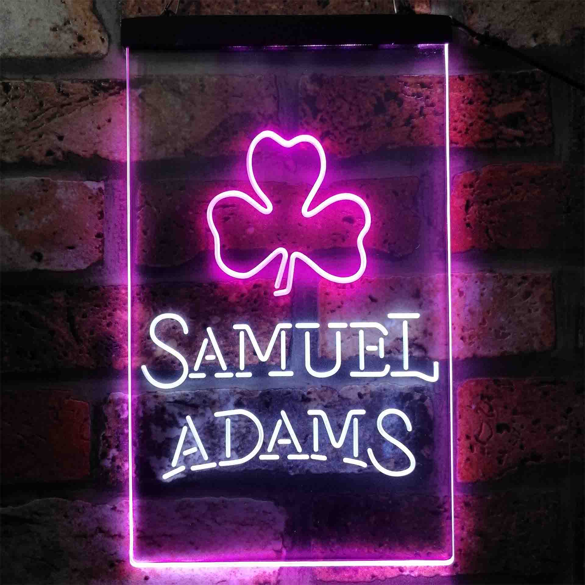 Samuel Adam Shamrock Neon LED Sign