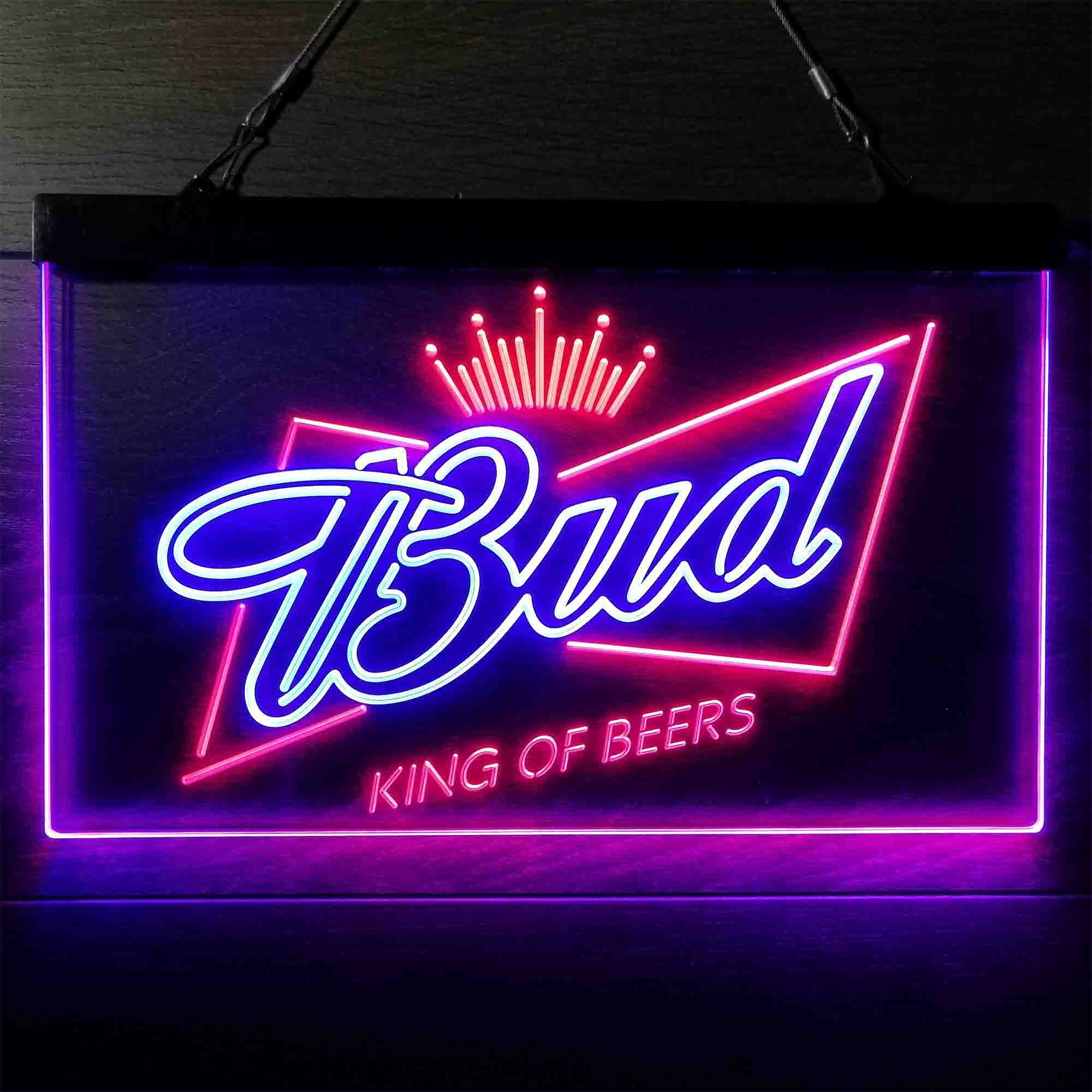 Bud King of Beer Crown Neon LED Sign