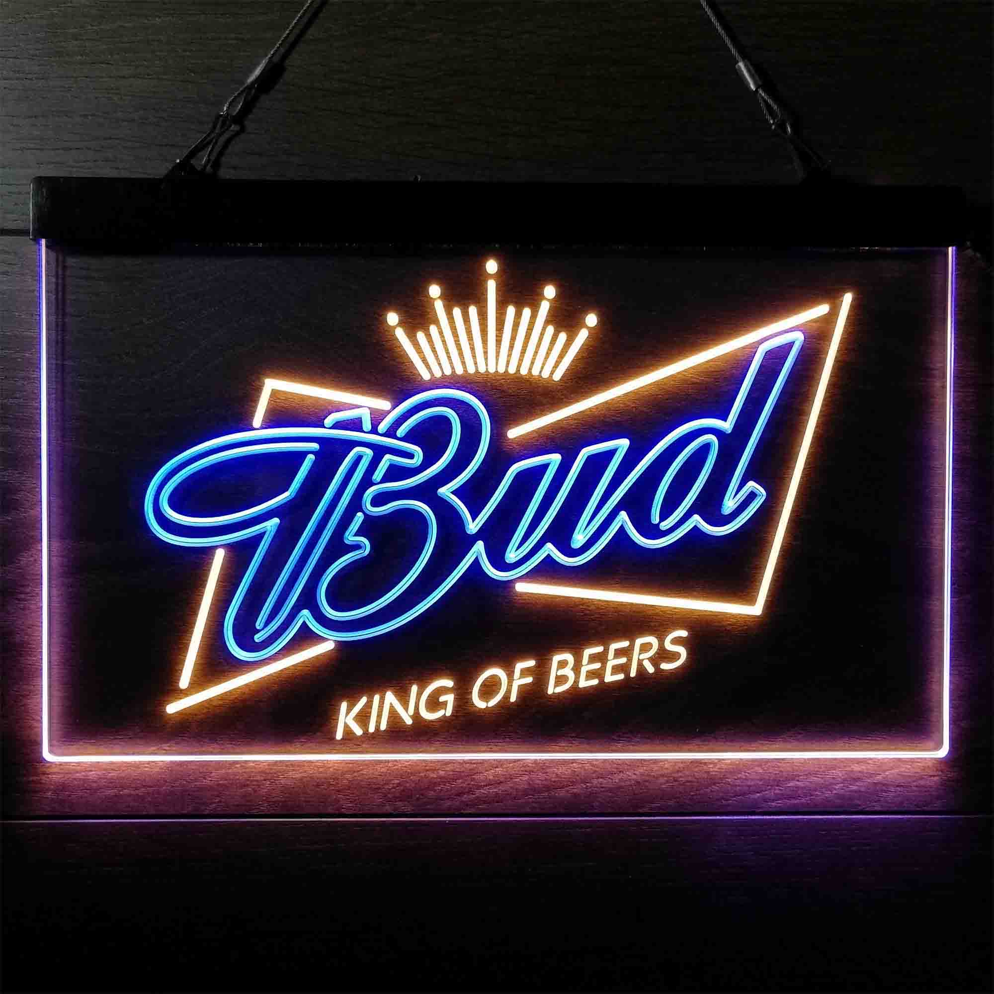 Bud King of Beer Crown Neon LED Sign