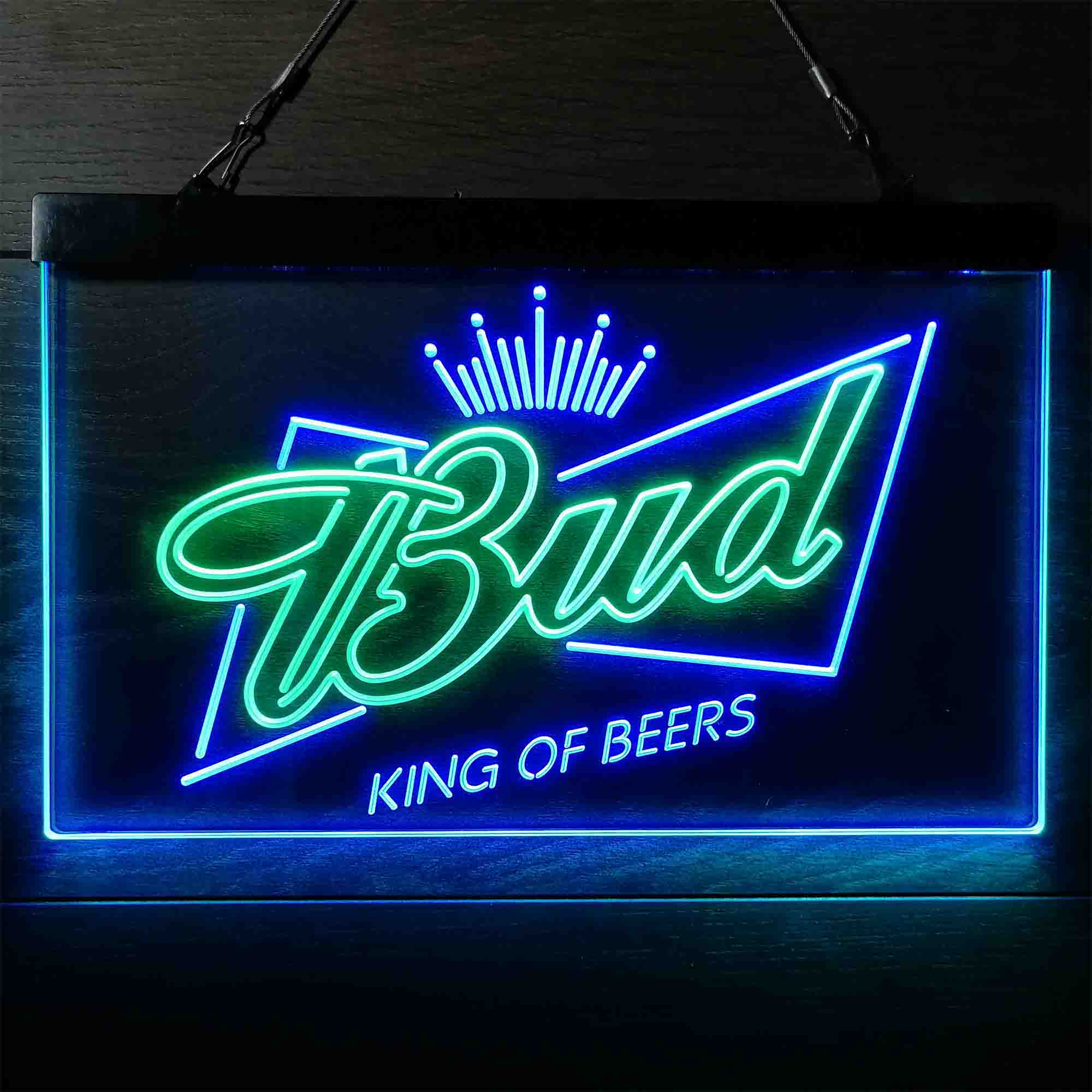 Bud King of Beer Crown Neon LED Sign