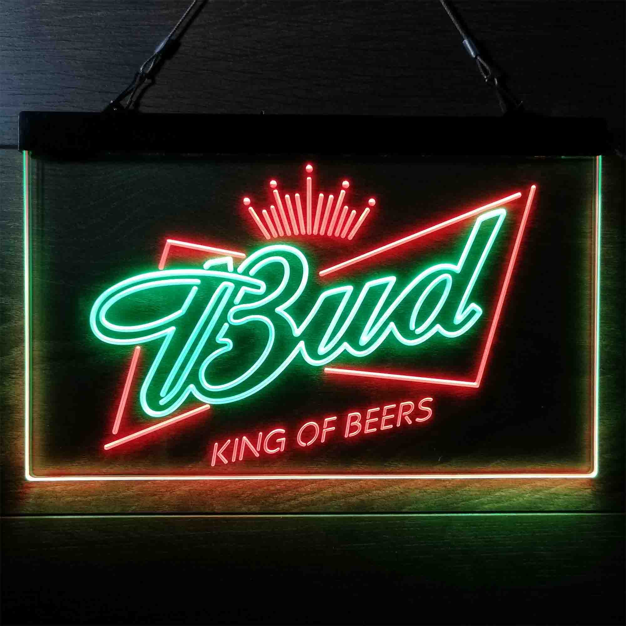 Bud King of Beer Crown Neon LED Sign