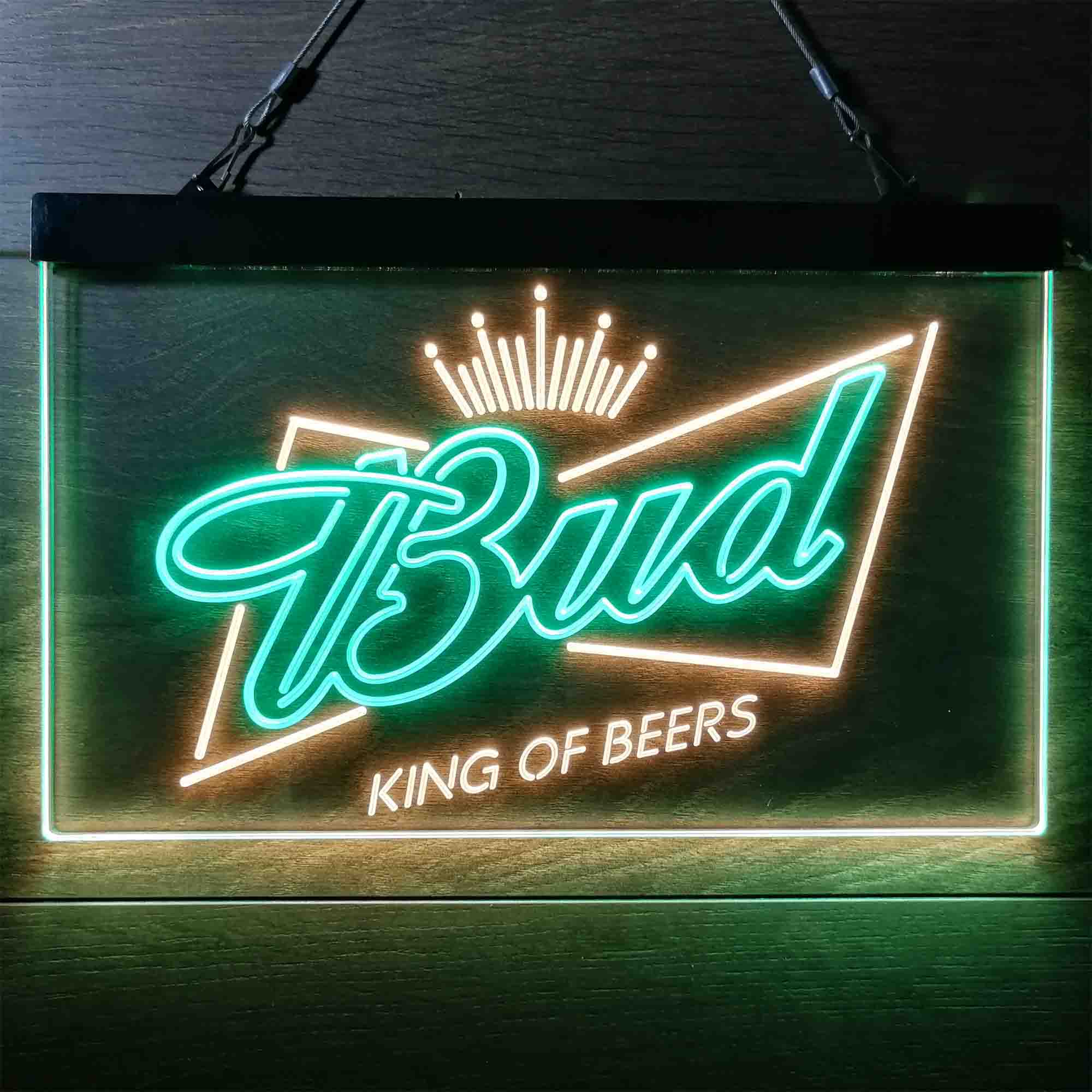 Bud King of Beer Crown Neon LED Sign