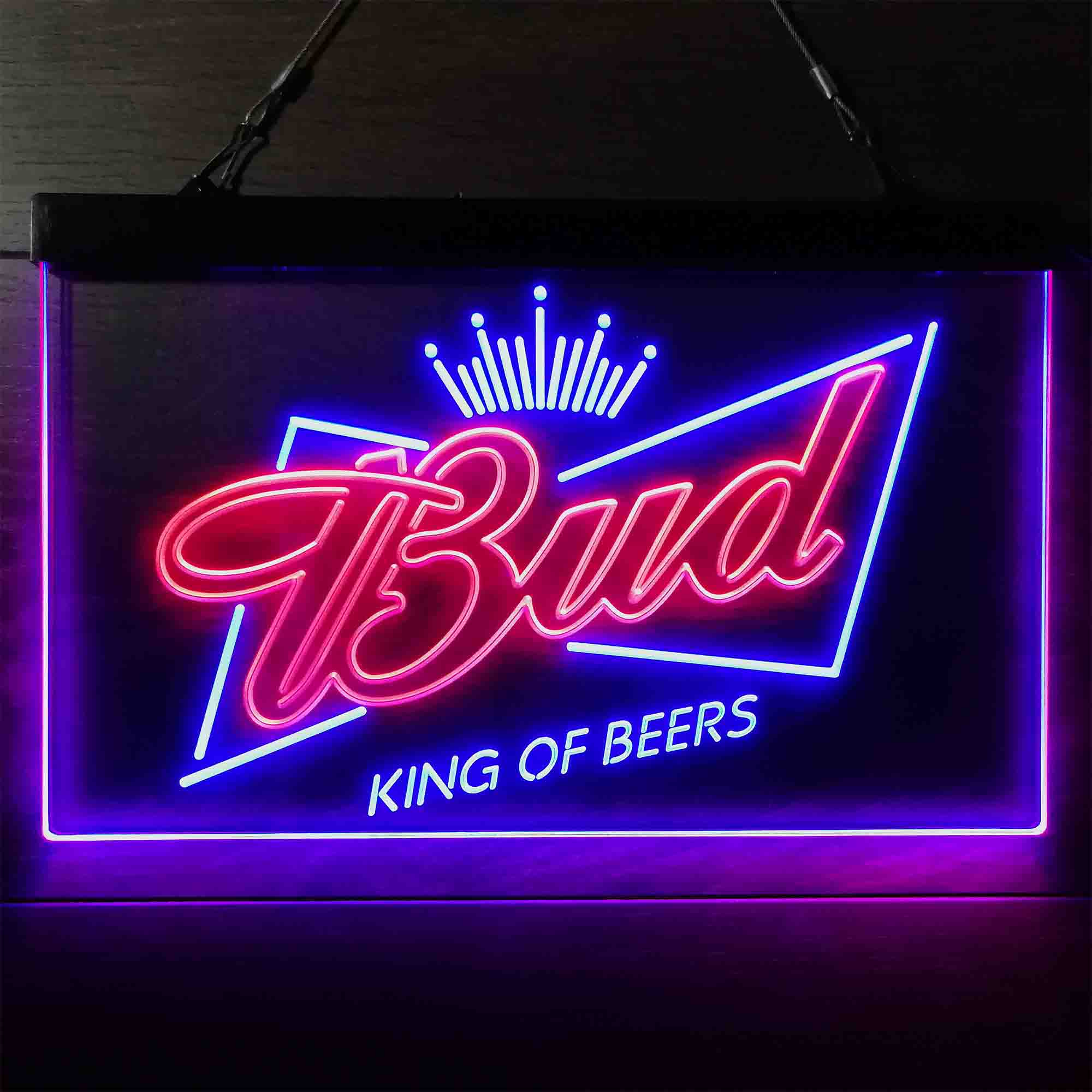 Bud King of Beer Crown Neon LED Sign