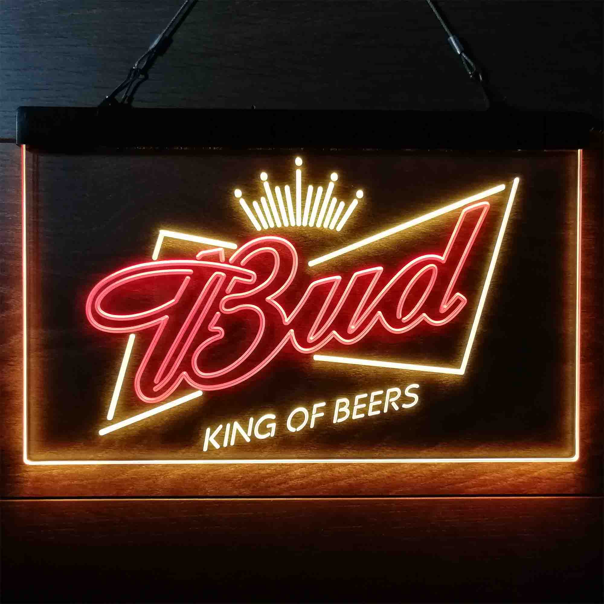 Bud King of Beer Crown Neon LED Sign