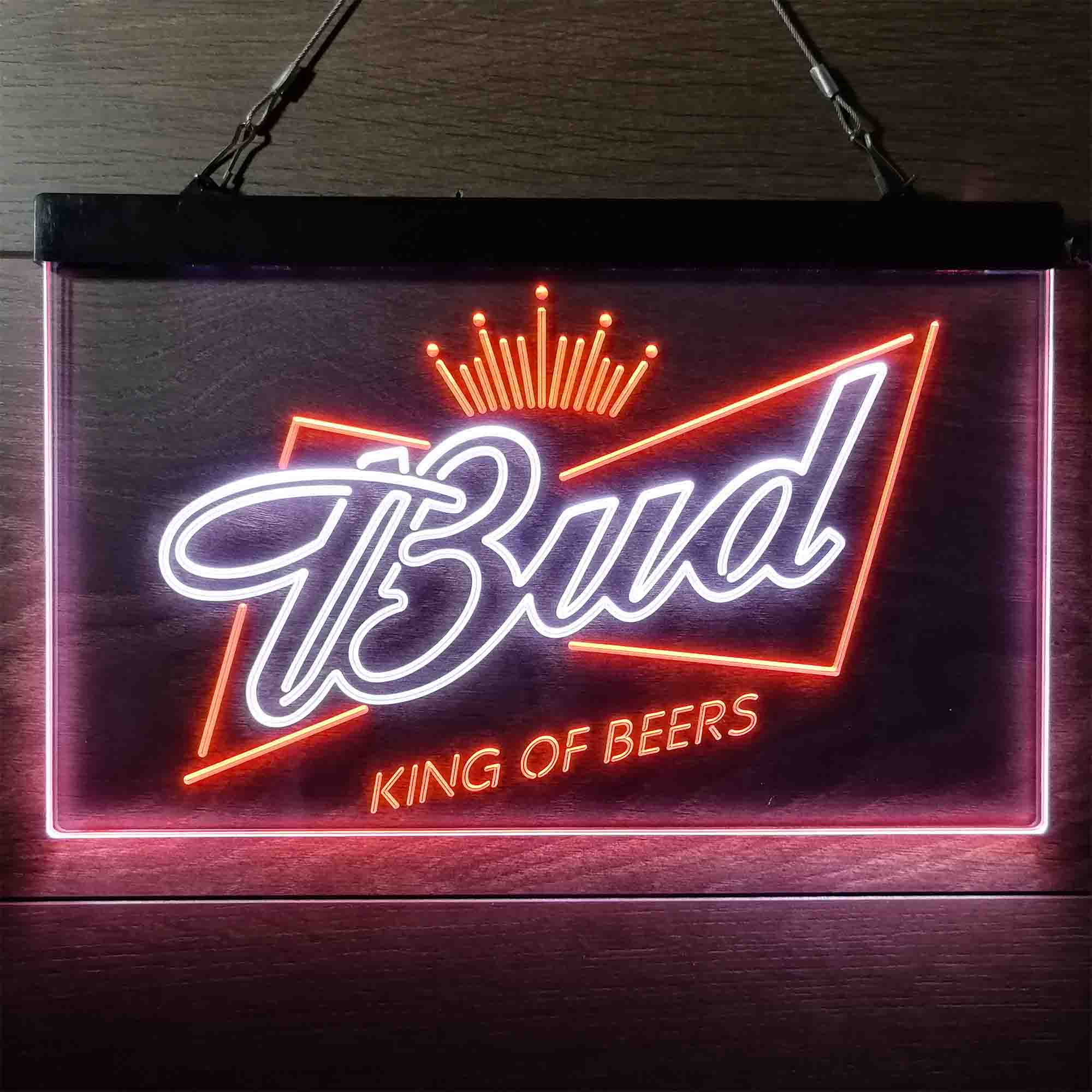 Bud King of Beer Crown Neon LED Sign