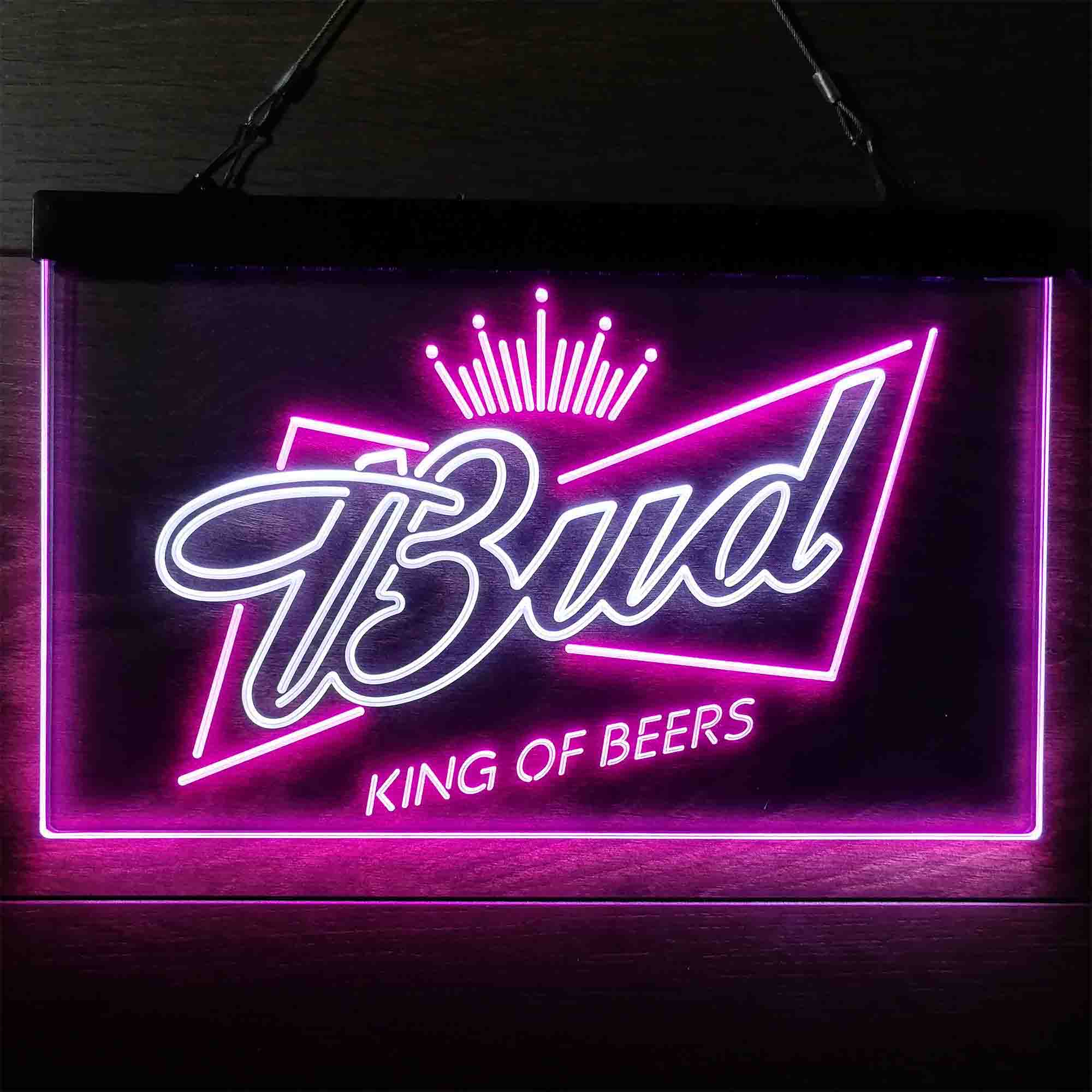 Bud King of Beer Crown Neon LED Sign