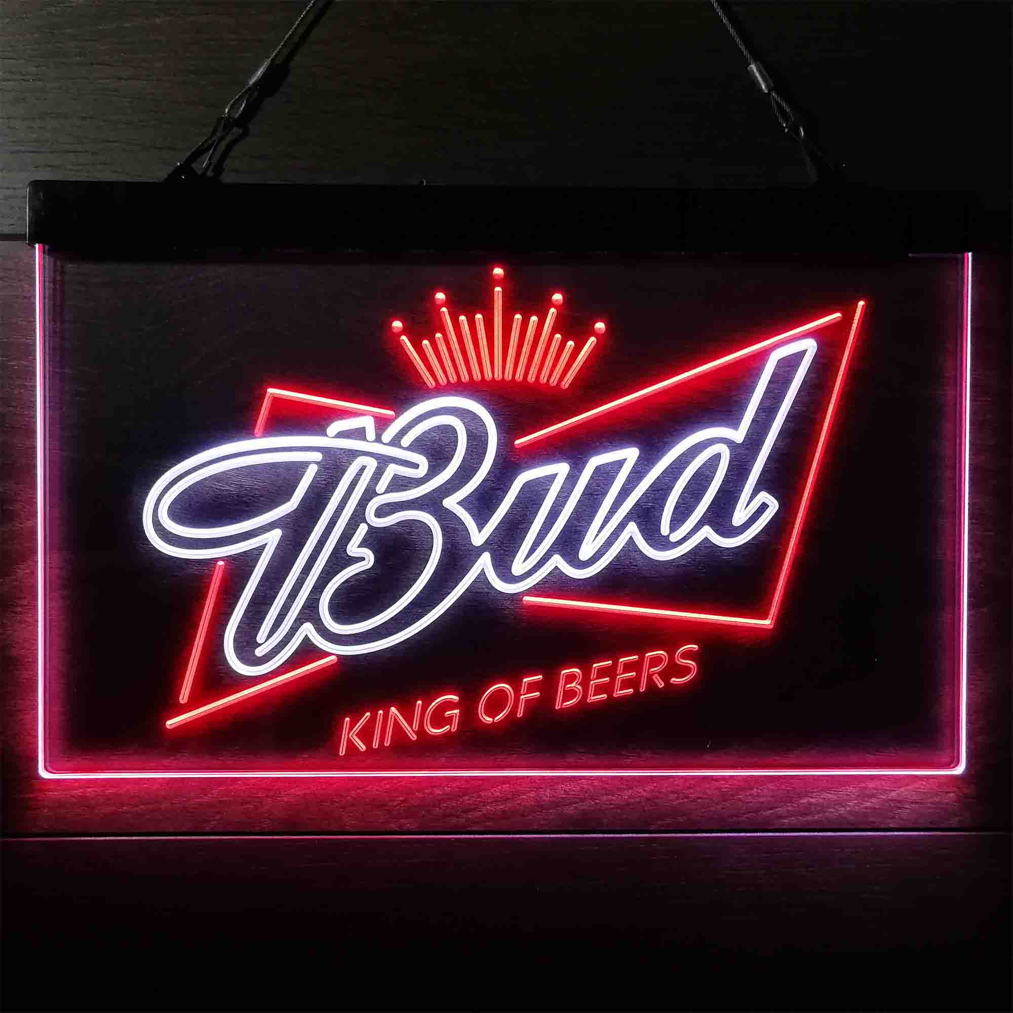 Bud King of Beer Crown Neon LED Sign