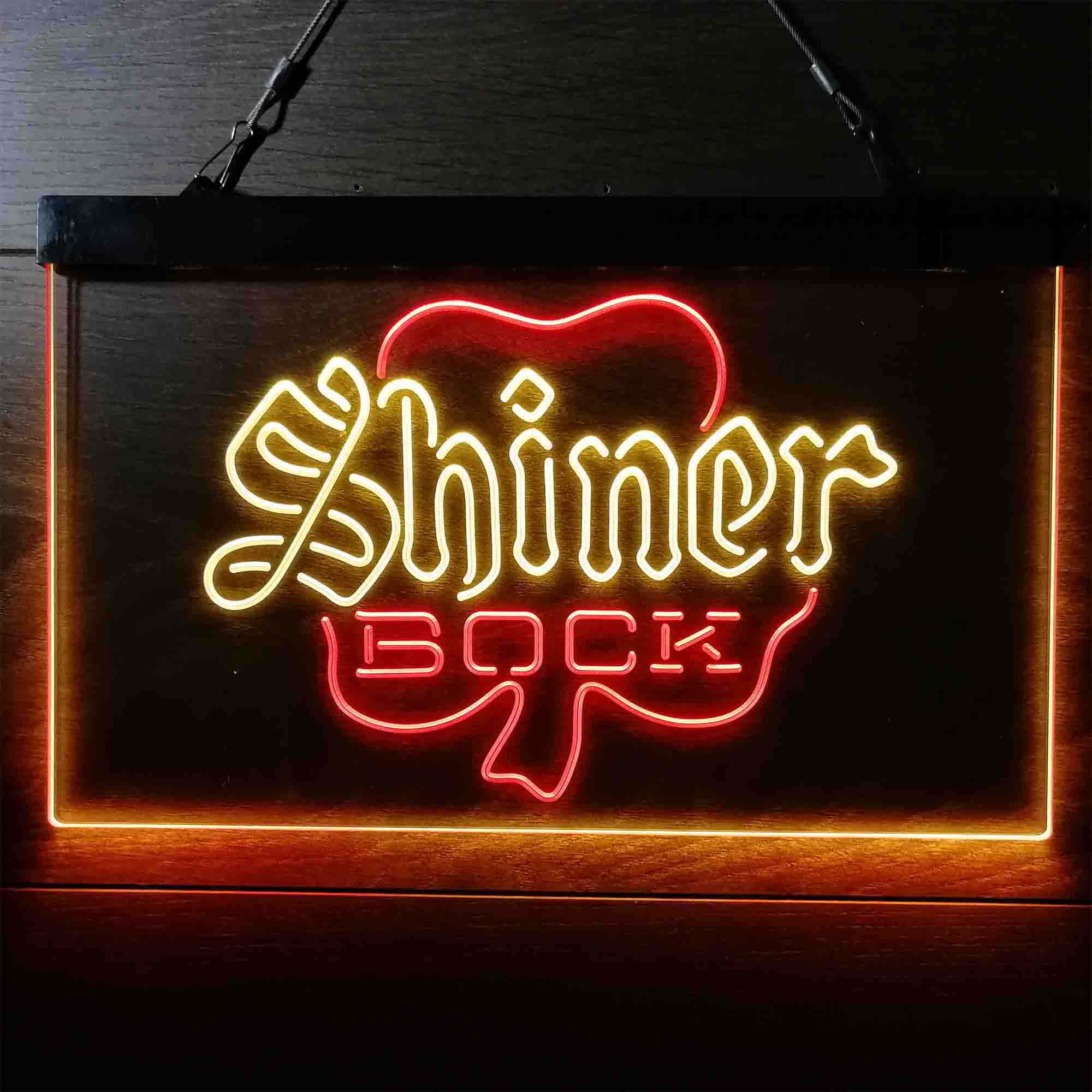 Shiner Bock Shamrock Neon LED Sign