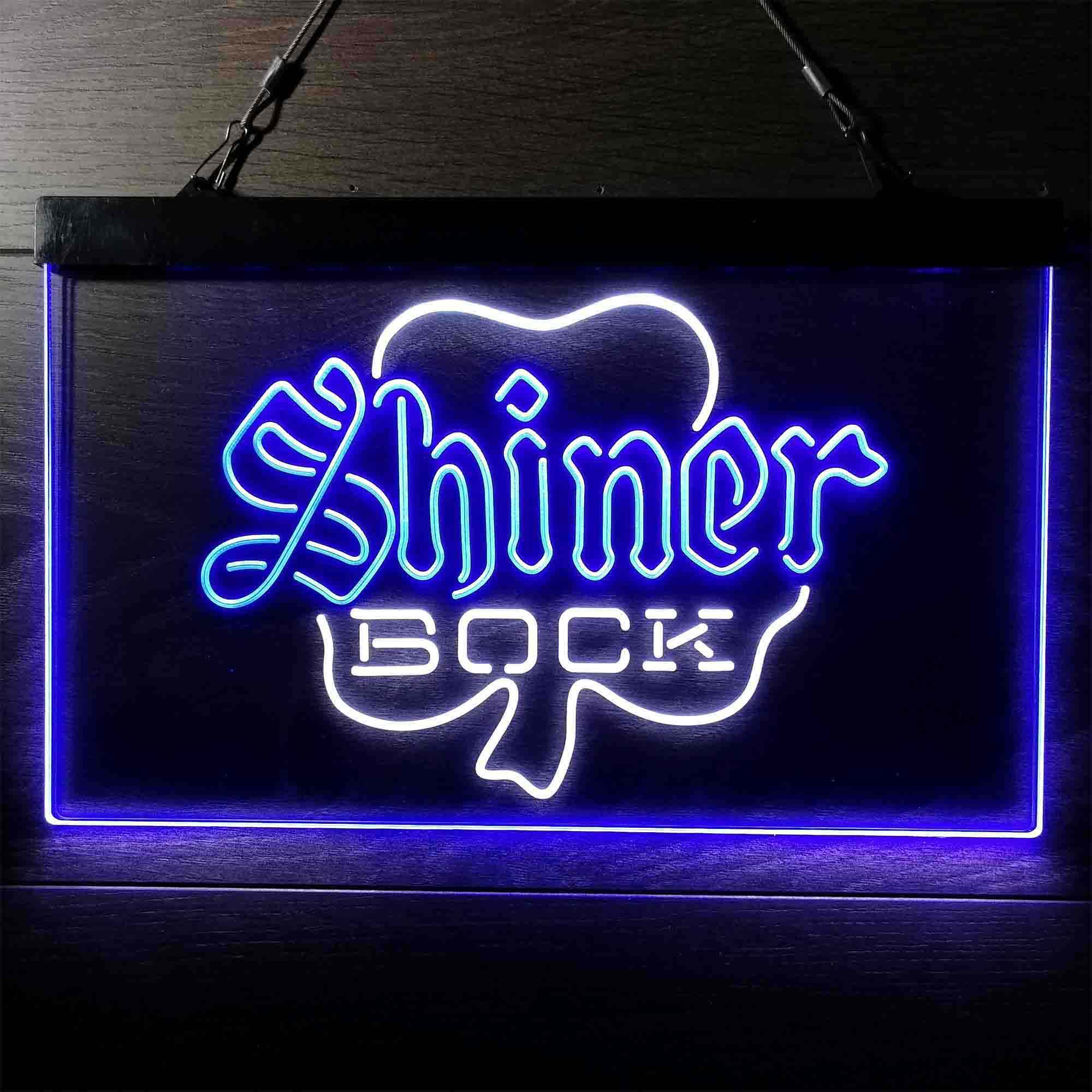 Shiner Bock Shamrock Neon LED Sign