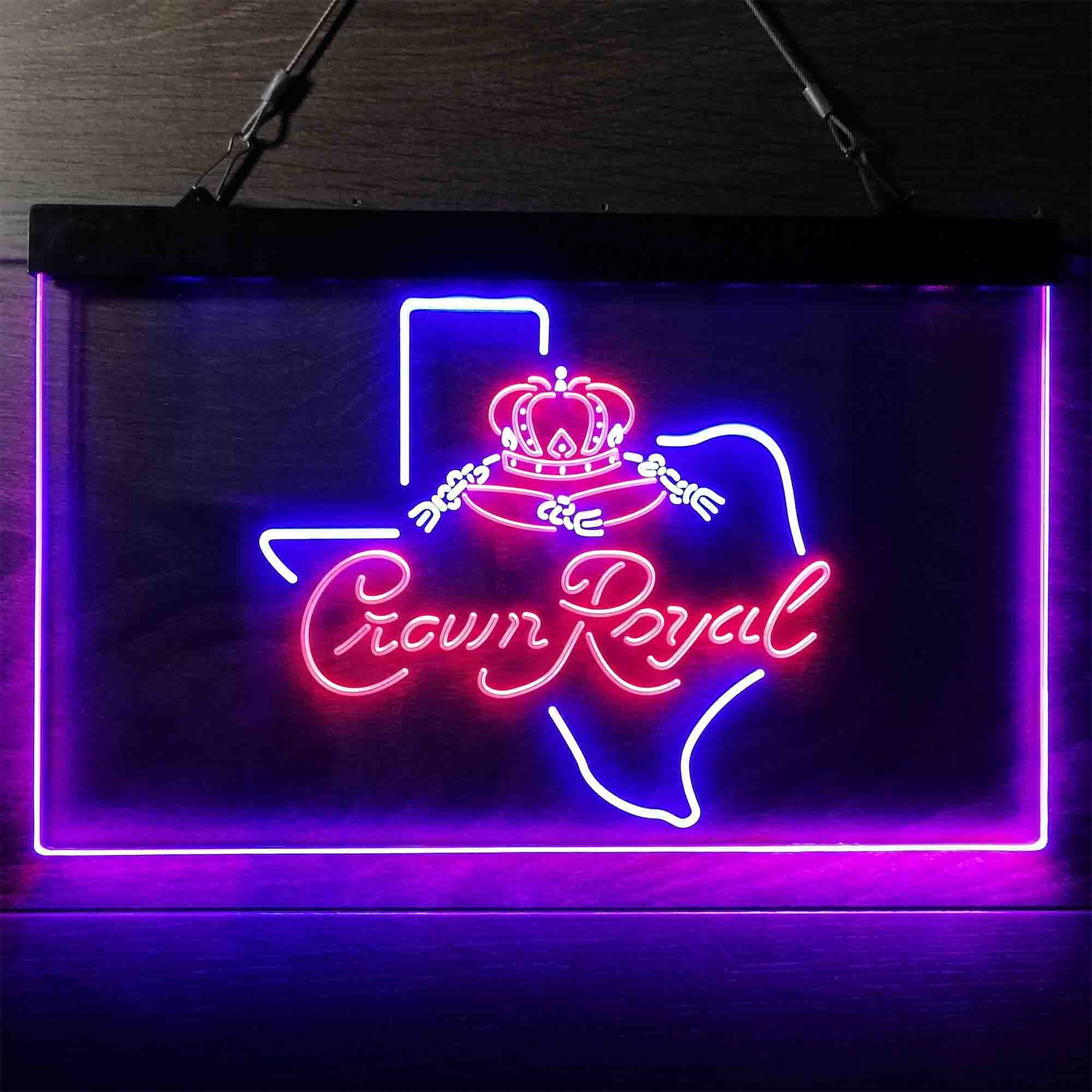 Crown Royal Texas Star Neon LED Sign