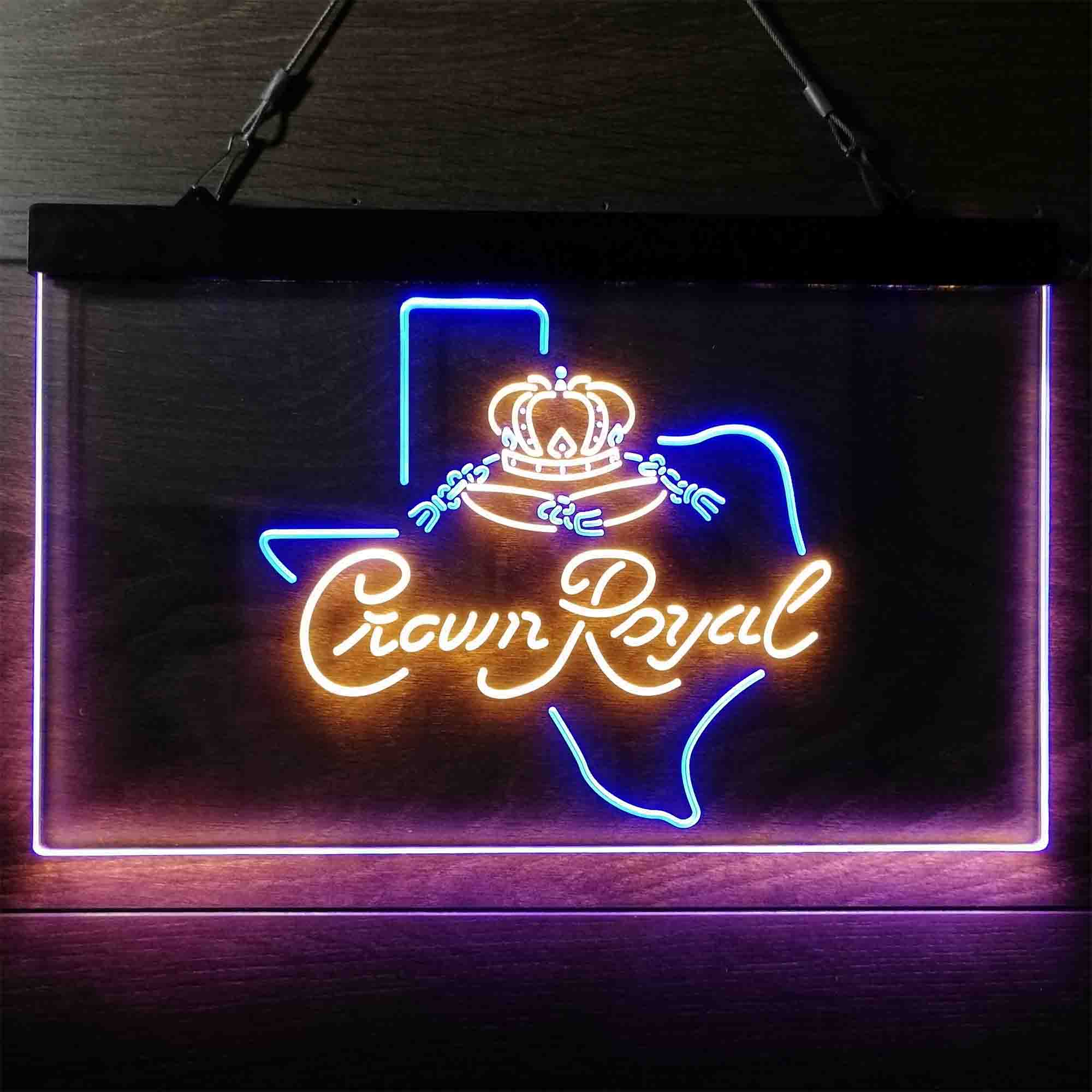 Crown Royal Texas Star Neon LED Sign