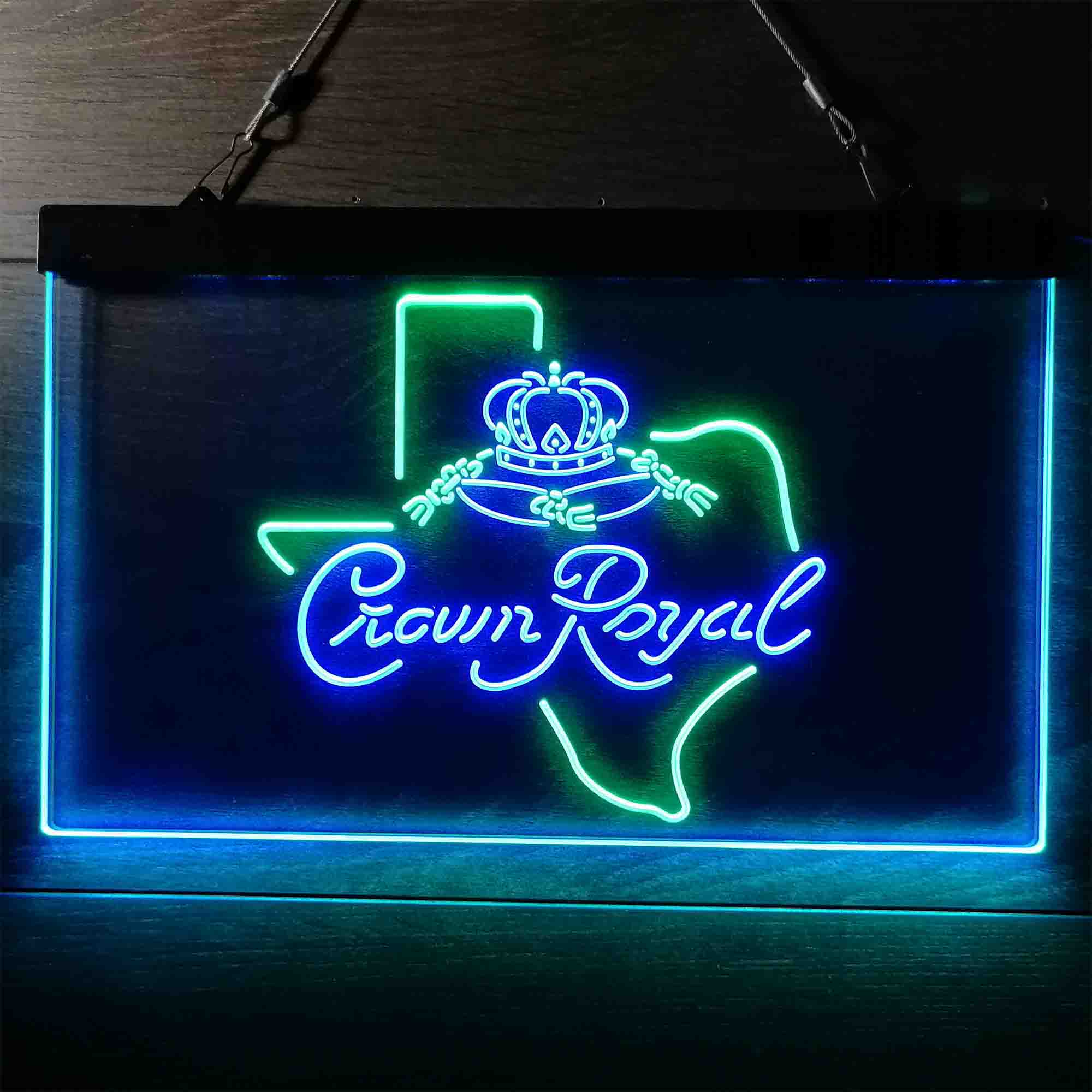 Crown Royal Texas Star Neon LED Sign