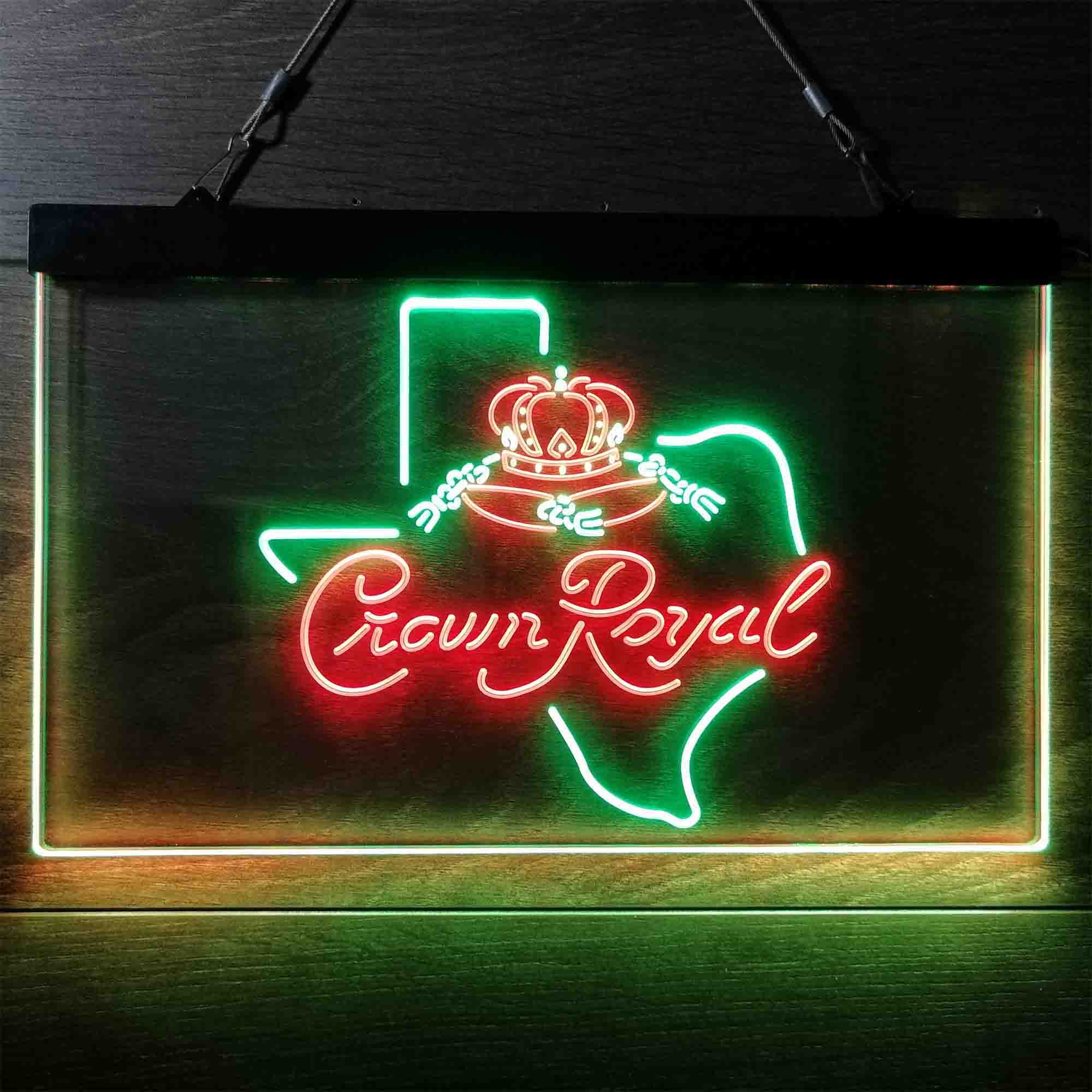 Crown Royal Texas Star Neon LED Sign