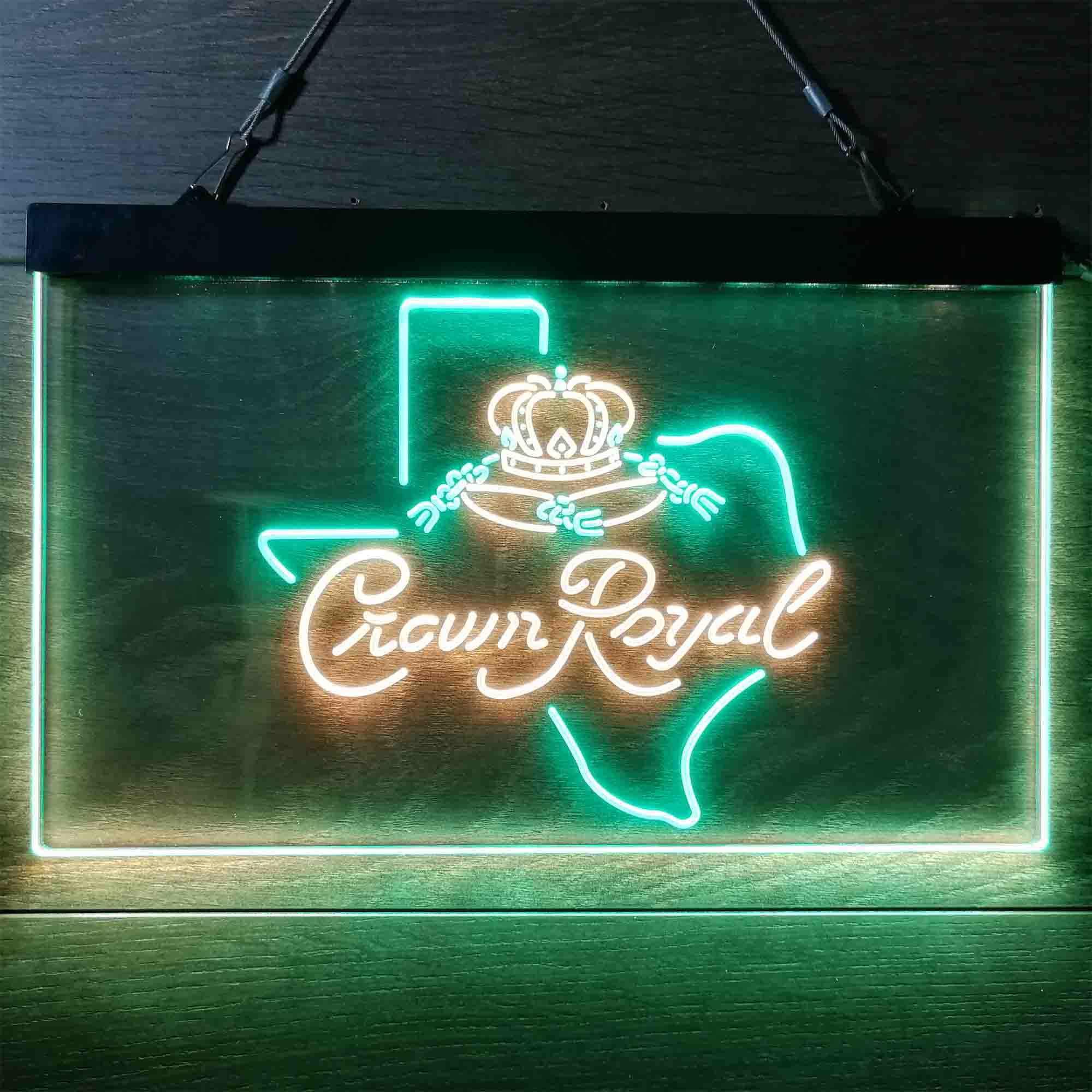 Crown Royal Texas Star Neon LED Sign