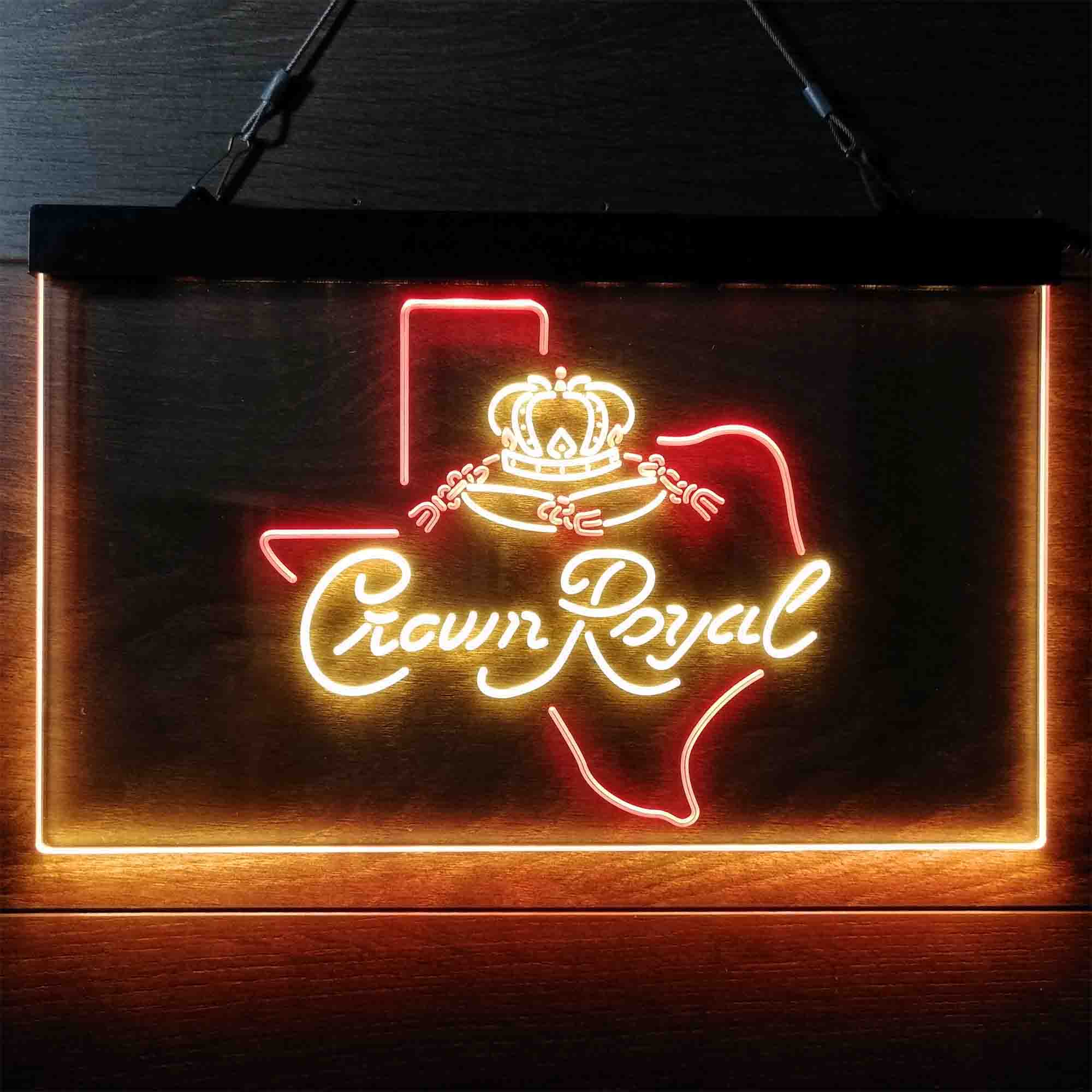 Crown Royal Texas Star Neon LED Sign