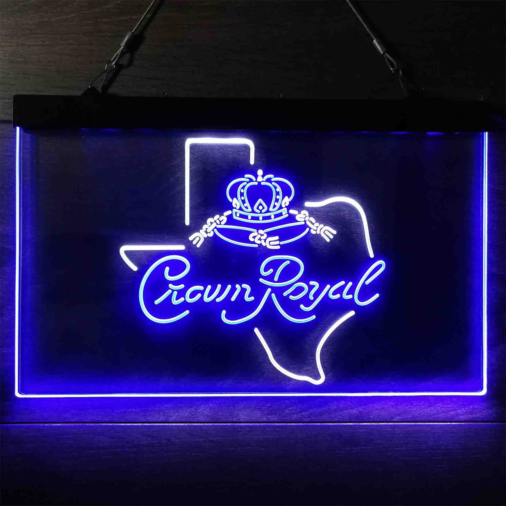 Crown Royal Texas Star Neon LED Sign