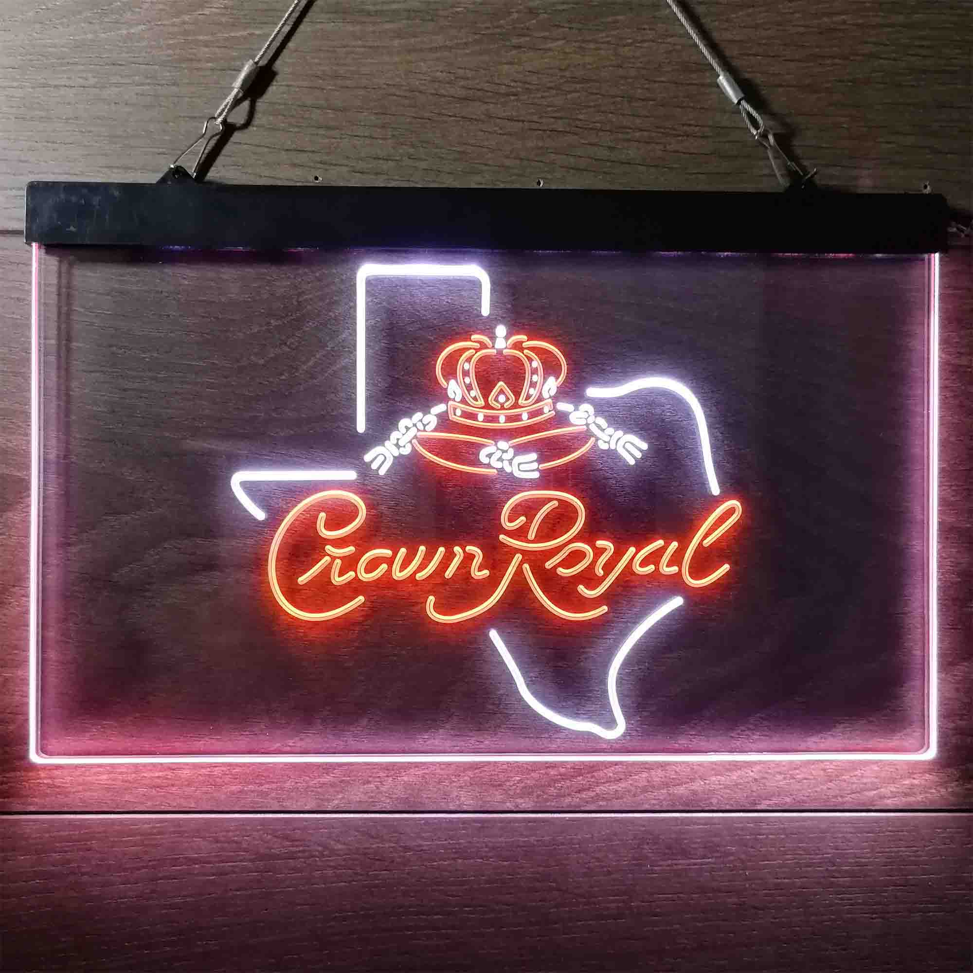 Crown Royal Texas Star Neon LED Sign