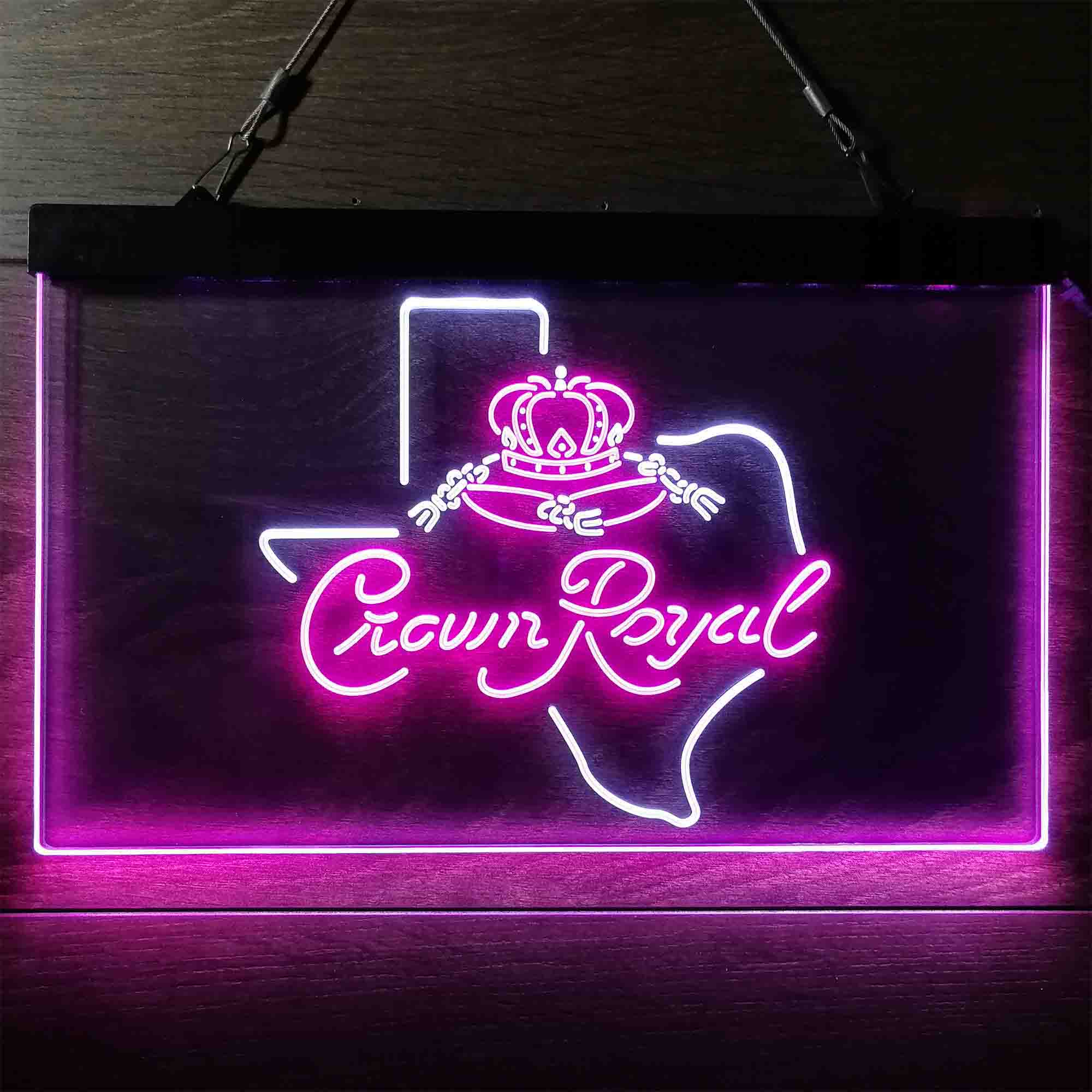 Crown Royal Texas Star Neon LED Sign