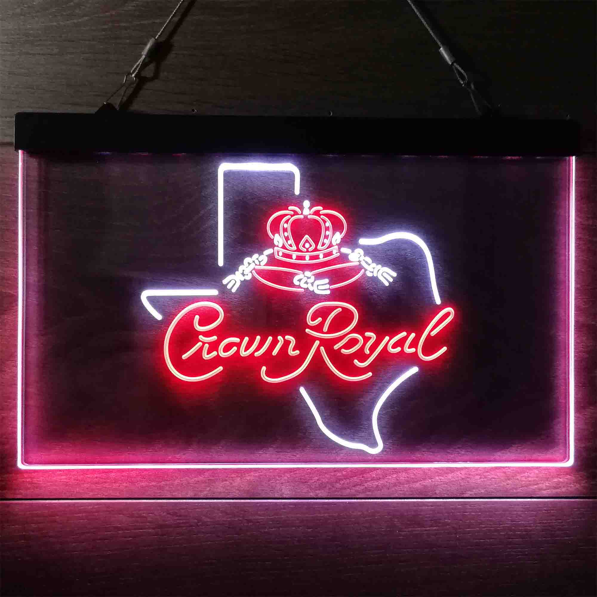 Crown Royal Texas Star Neon LED Sign