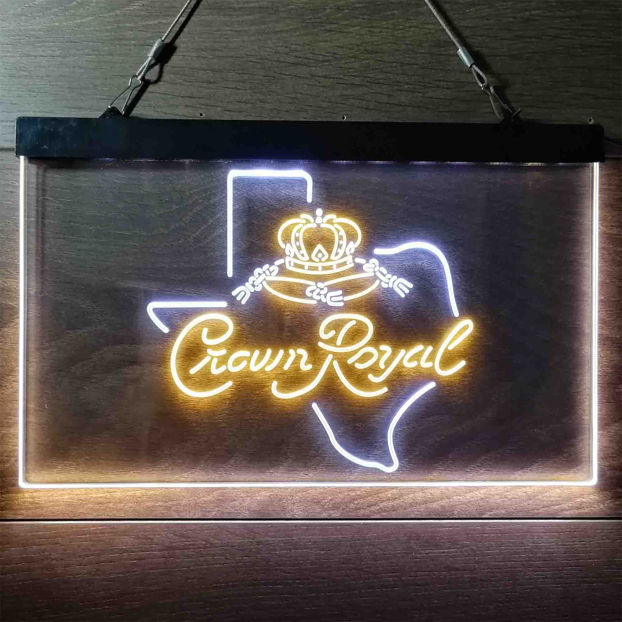 Crown Royal Texas Star Neon LED Sign